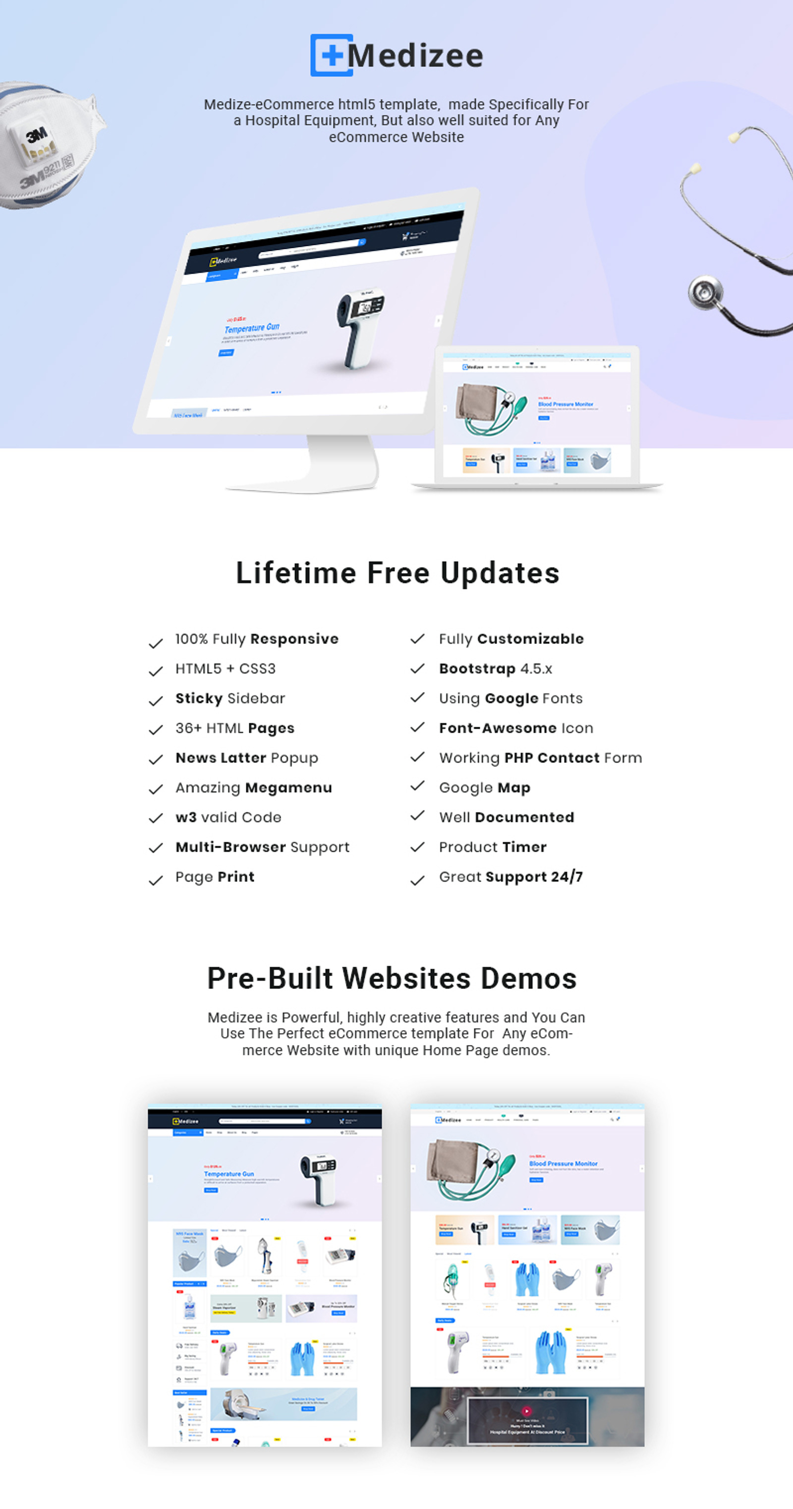 Medizee Medical Equipment HTML5 site Template