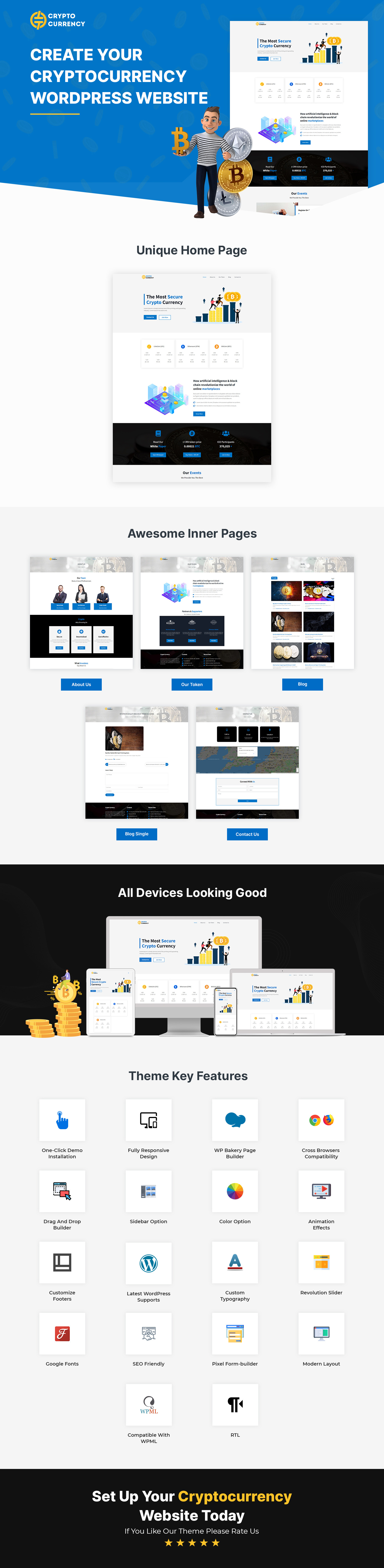 Crypto Currency WordPress Theme #222934 - TemplateMonster