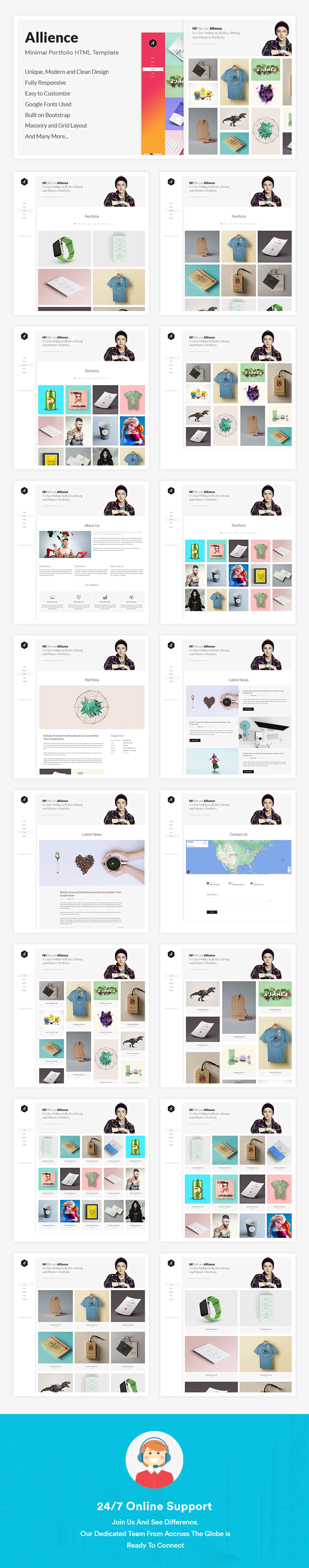 Allience - Minimal Portfolio HTML Template - TemplateMonster