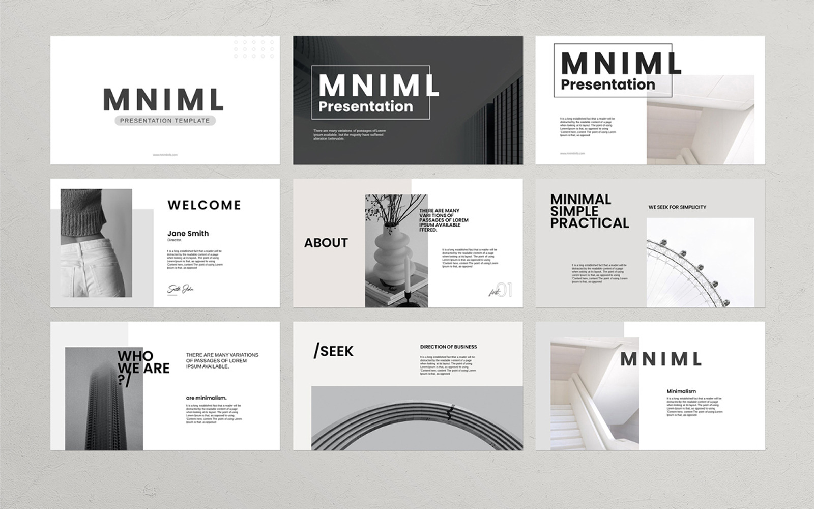 Minimalist PowerPoint presentation template - TemplateMonster