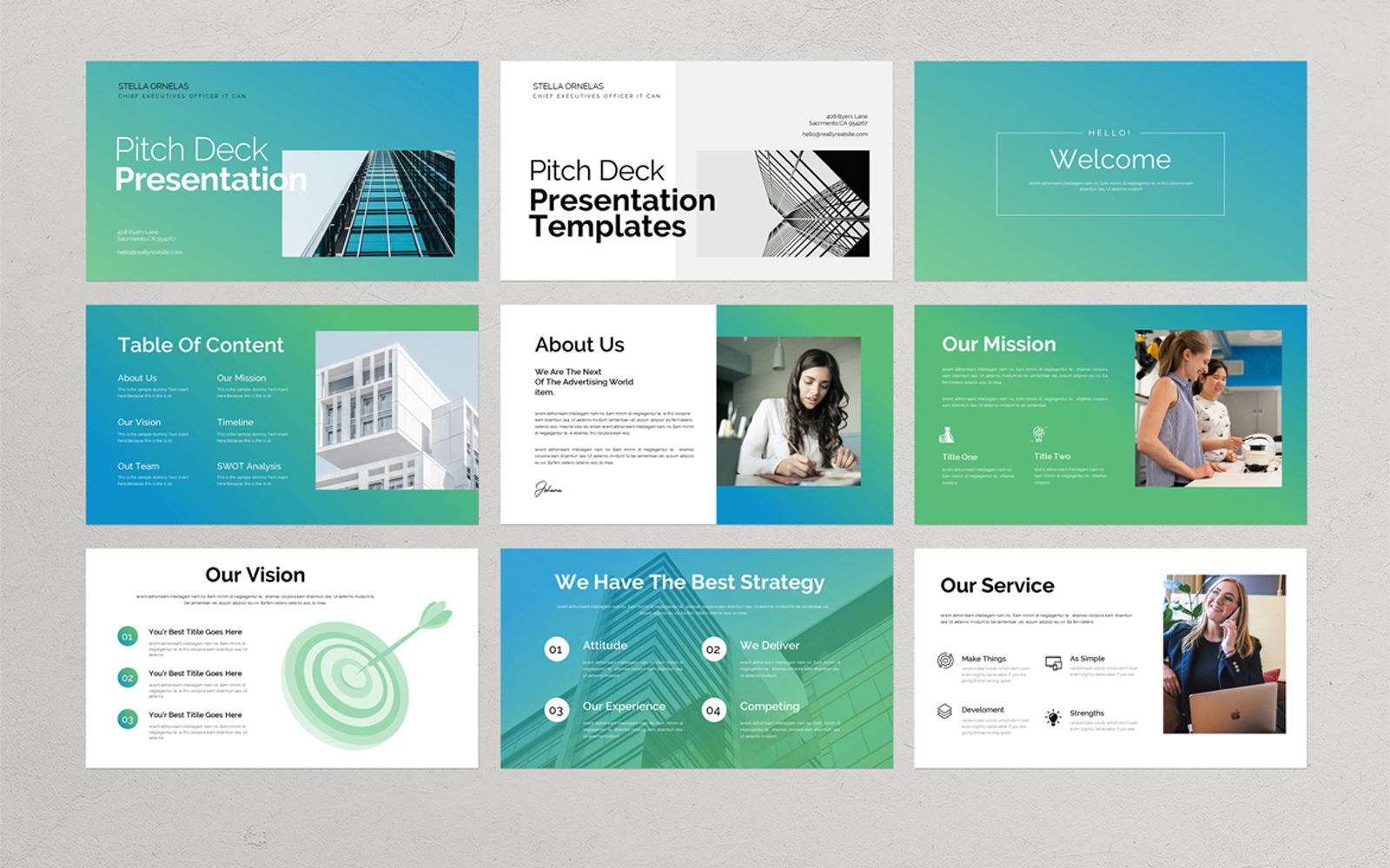 Pitch Deck Presentation Template #340915 - TemplateMonster