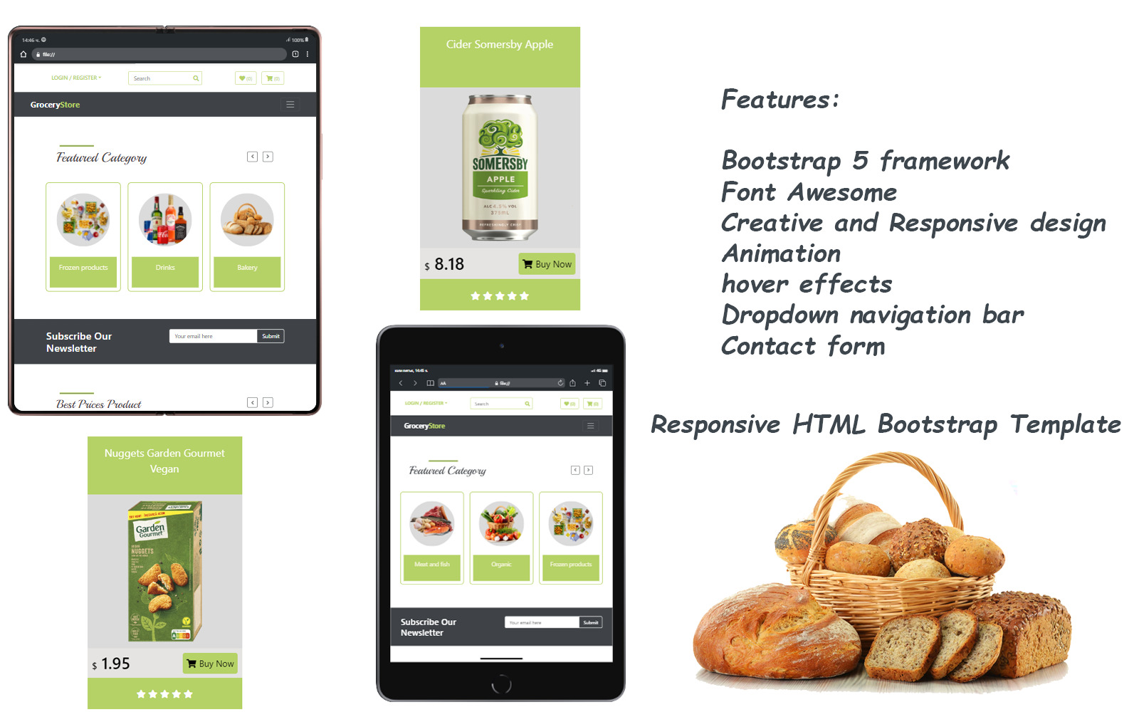 Grocery Store - Responsive HTML Bootstrap Template