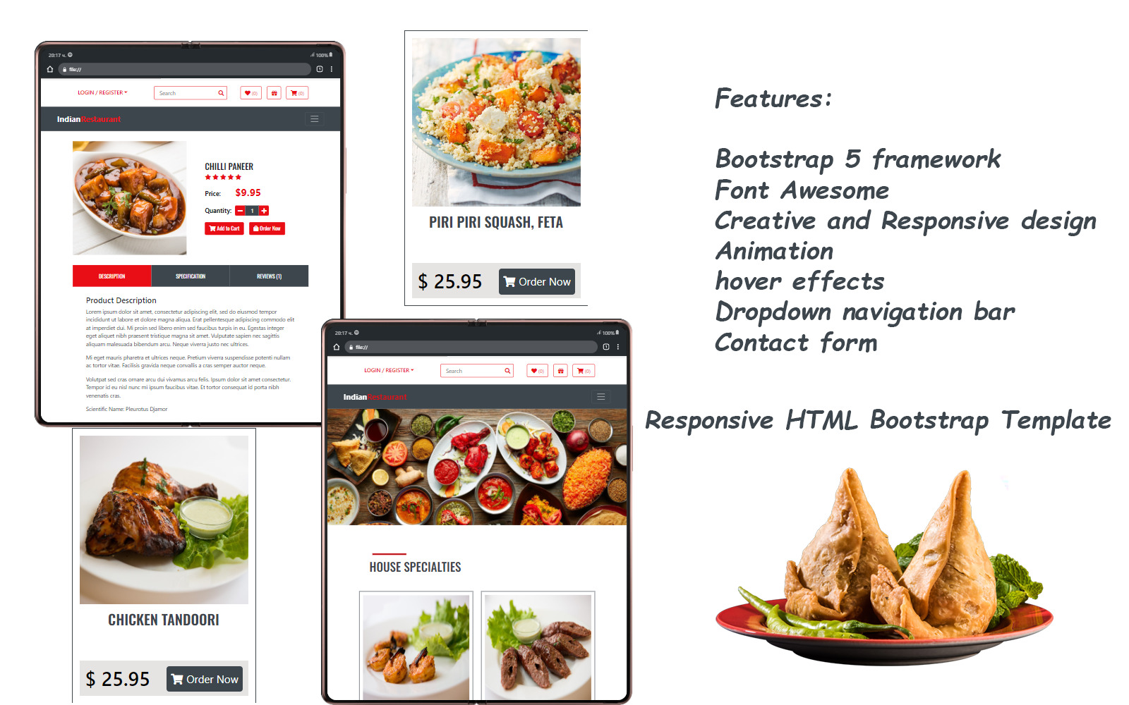 Indian Restaurant - Responsive HTML Bootstrap Template