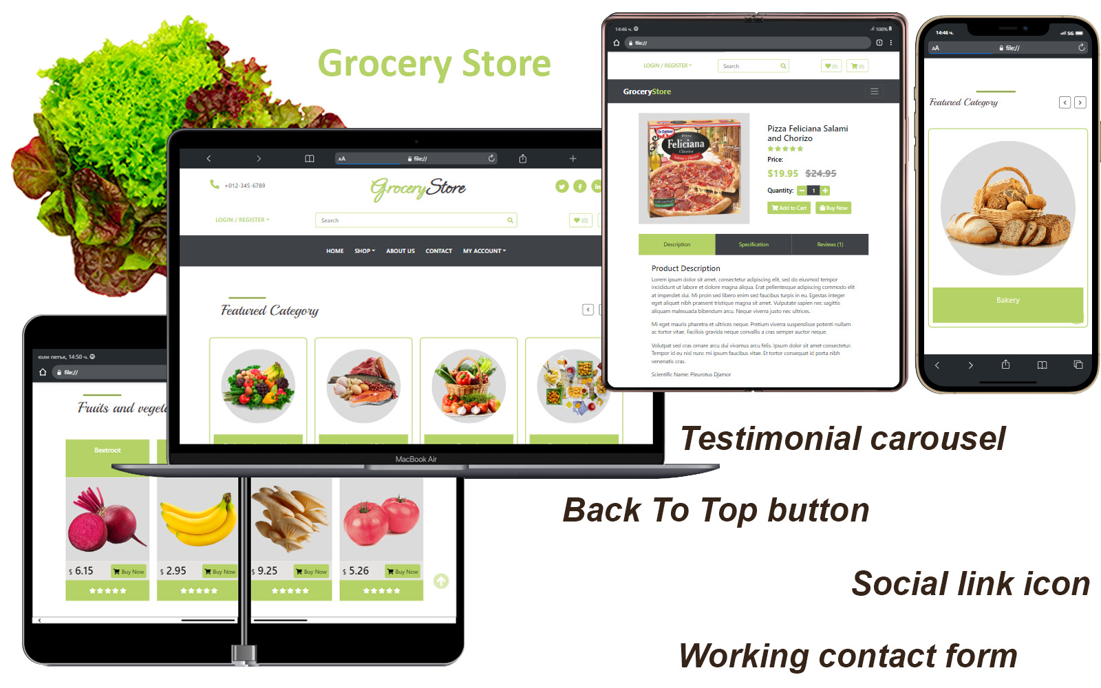 Grocery Store - Responsive HTML Bootstrap Template