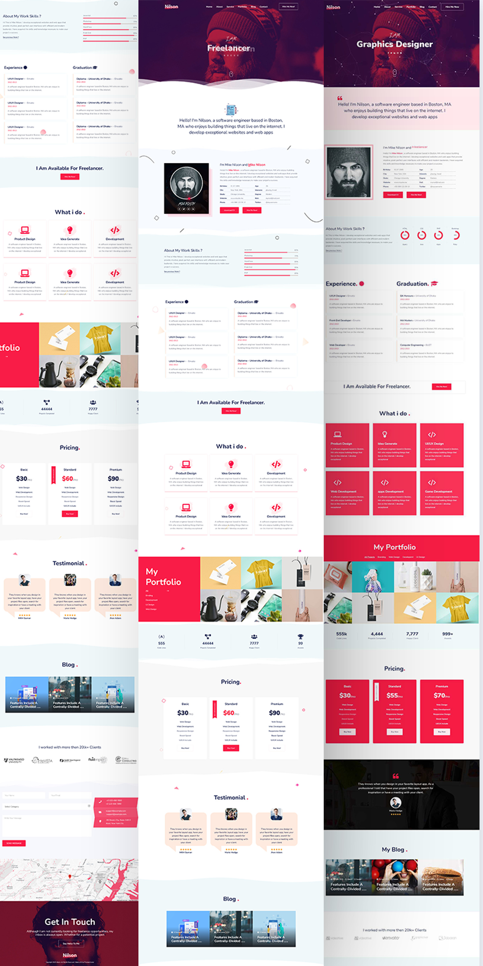 Nilson - Multipurpose Personal Portfolio Resume WordPress Theme