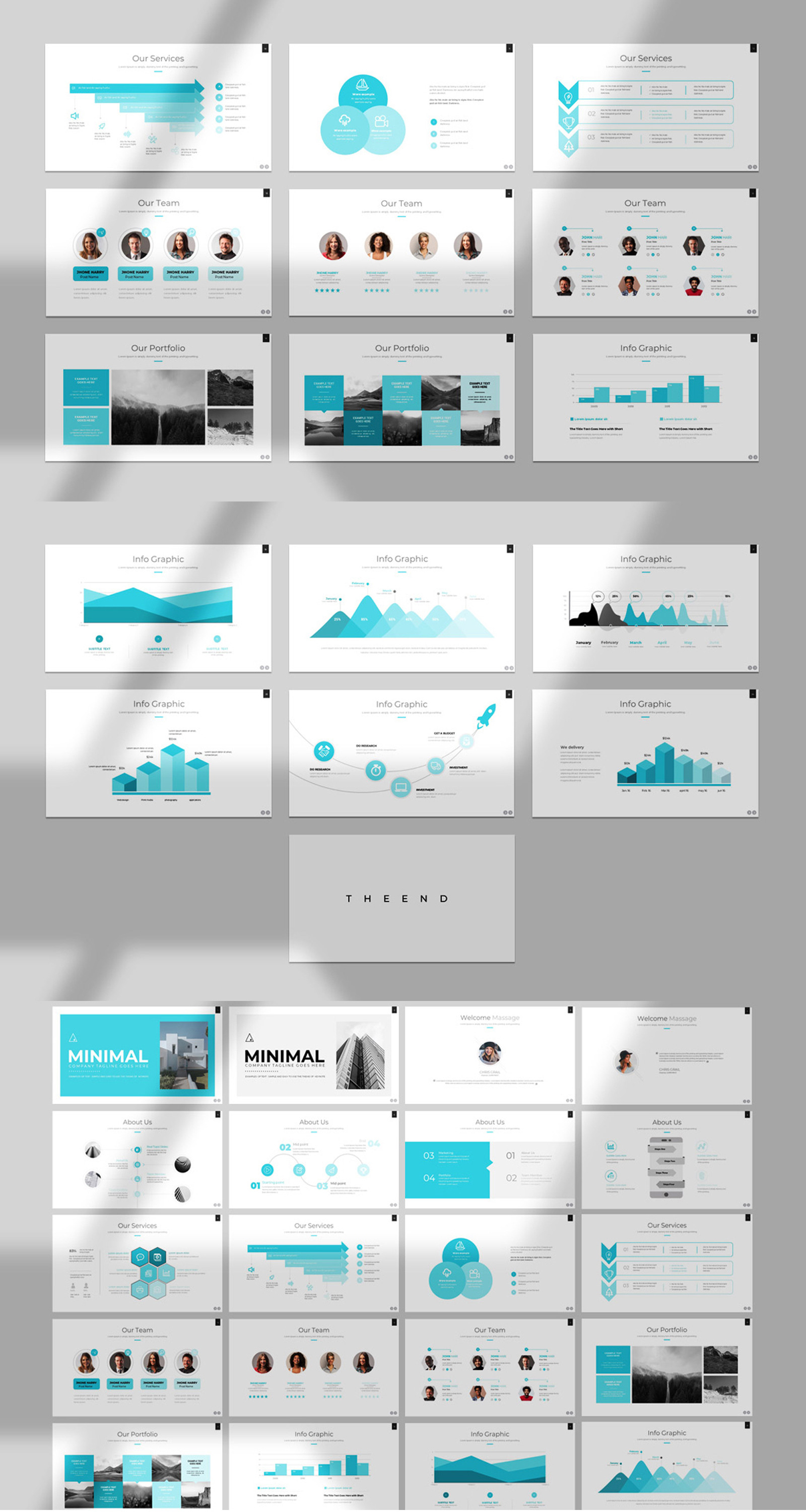 Template Minimal PowerPoint Presentation - TemplateMonster