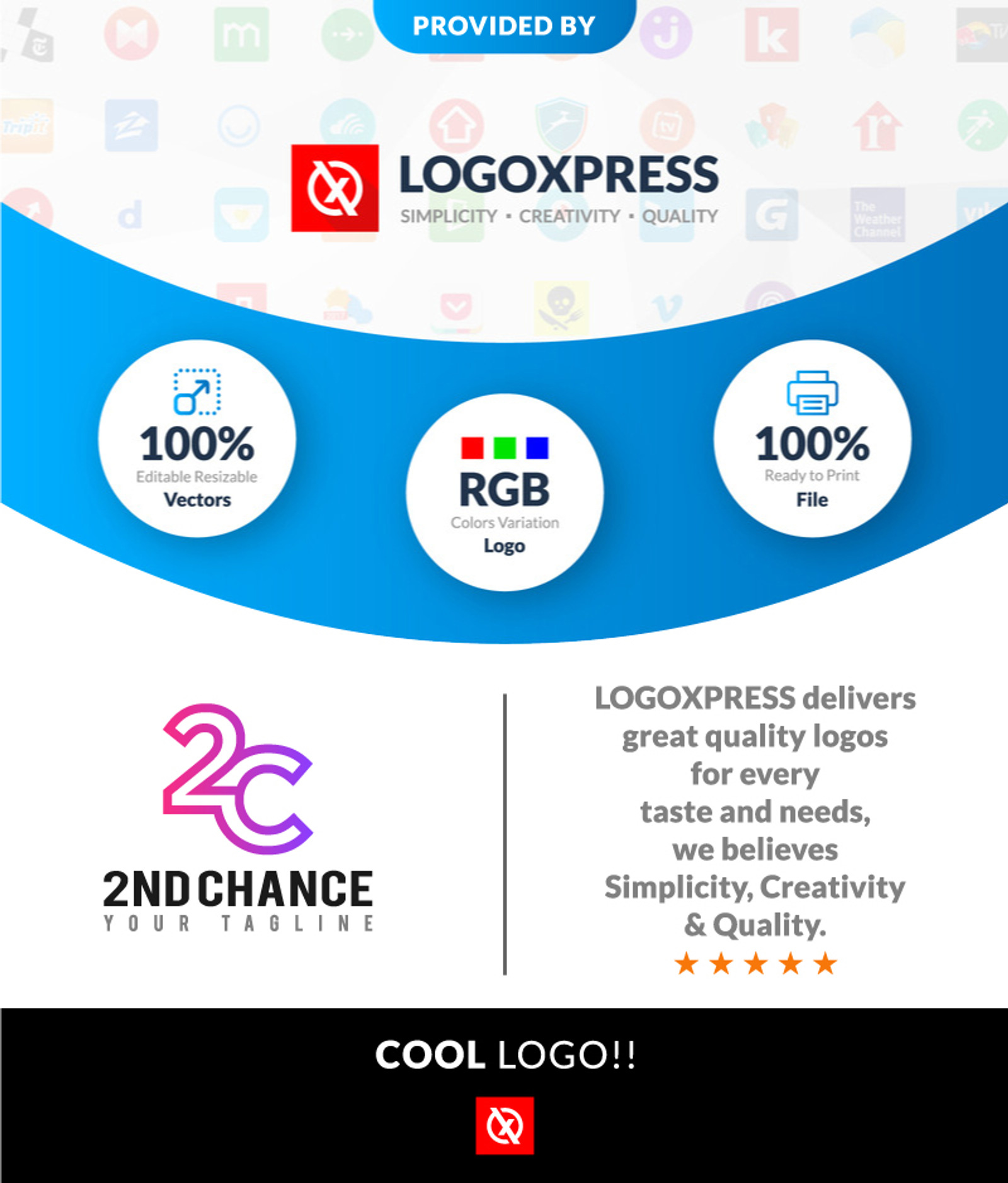 2ª chance - Design do logotipo 2C da letra do número