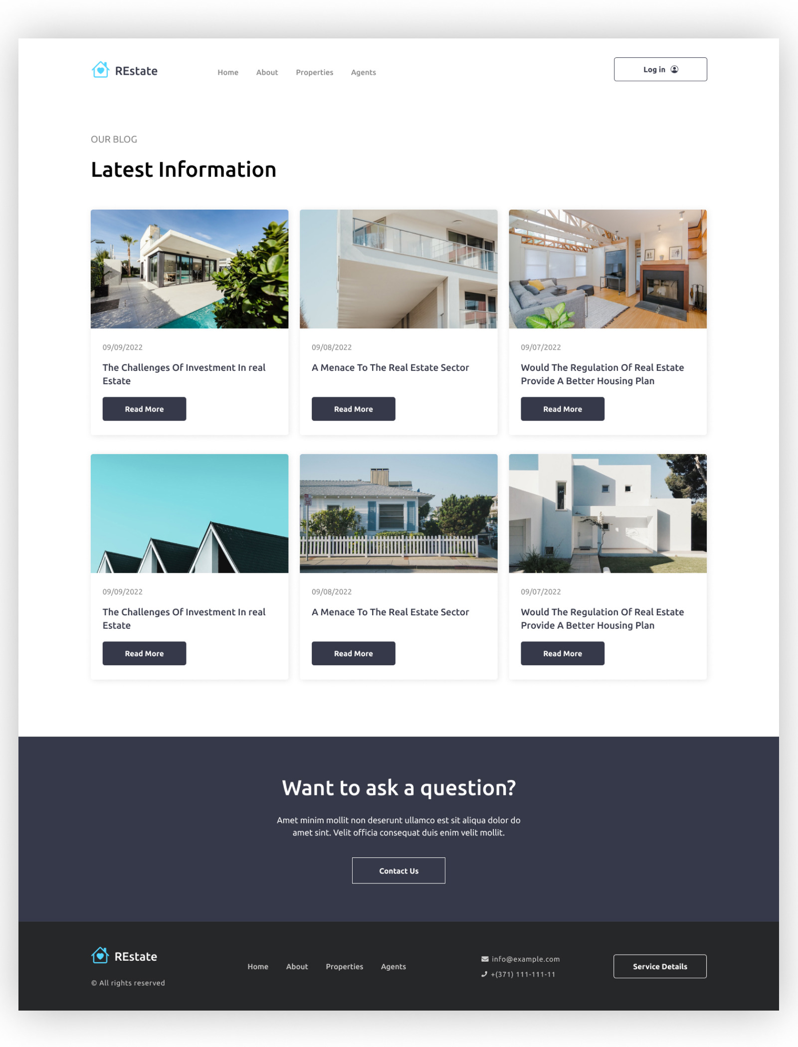 REstate - Real Estate Agency PSD Template - TemplateMonster