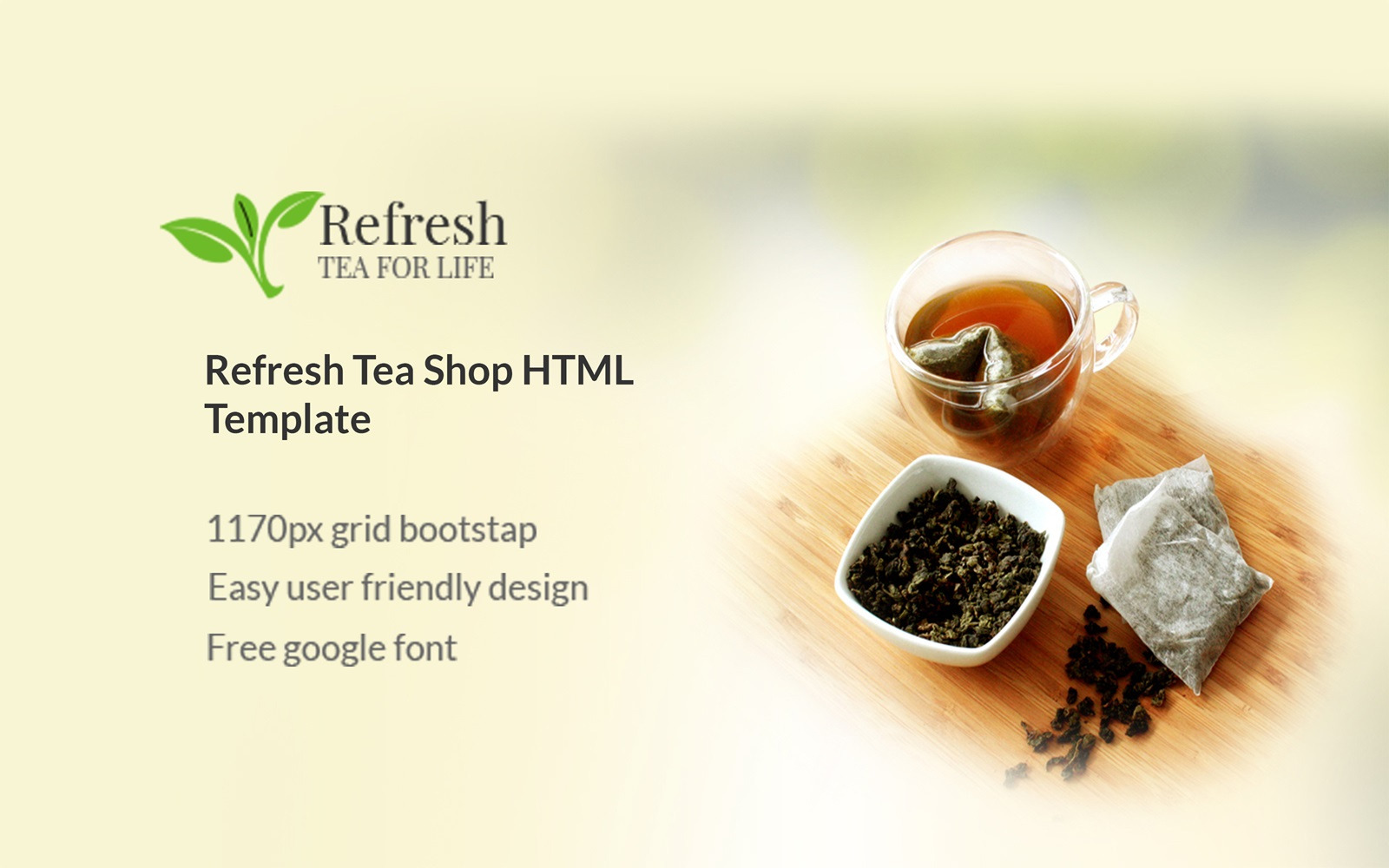 Refresh Tea - Responsive eCommerce Website HTML Template