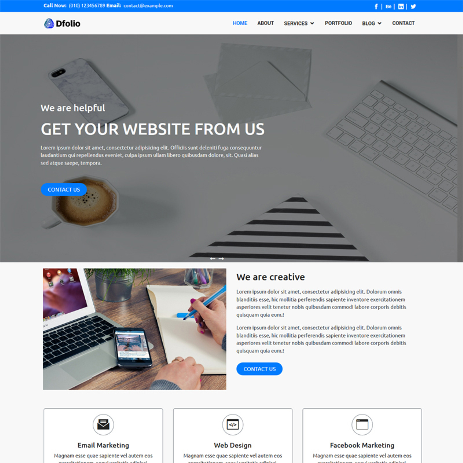 Dfolio - Multipurpose Responsive WordPress Theme