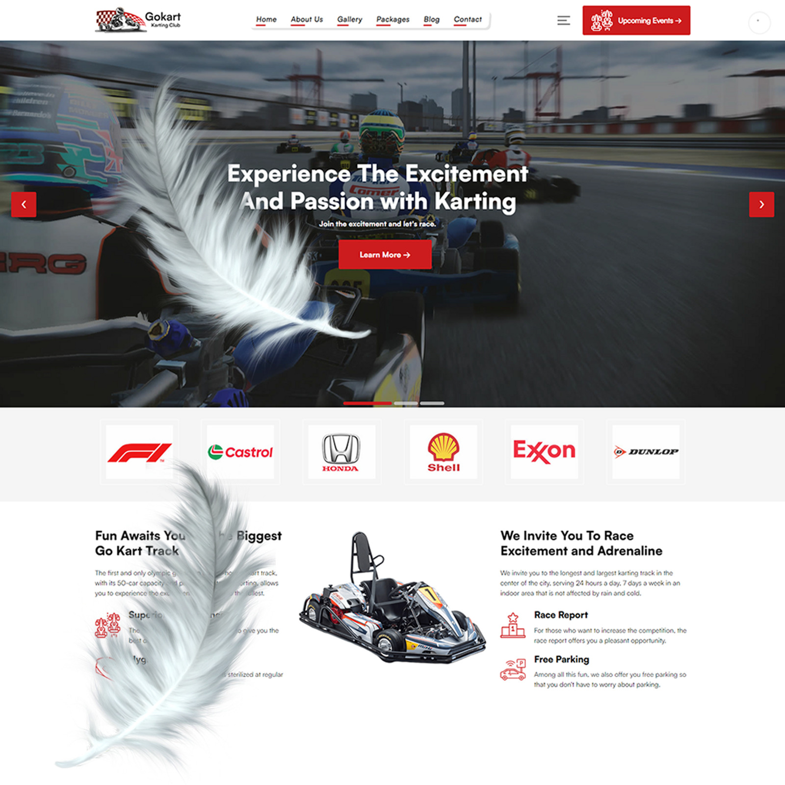 Wordpress Racing Themes Gokart - Karting Club WordPress Theme - TemplateMonster