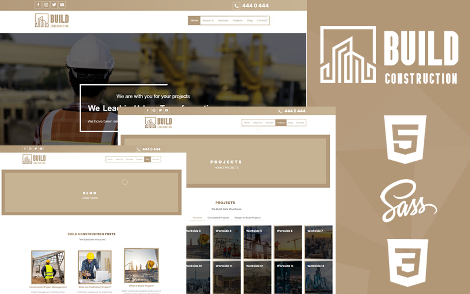 Build Construction Creative HTML5 & CSS3