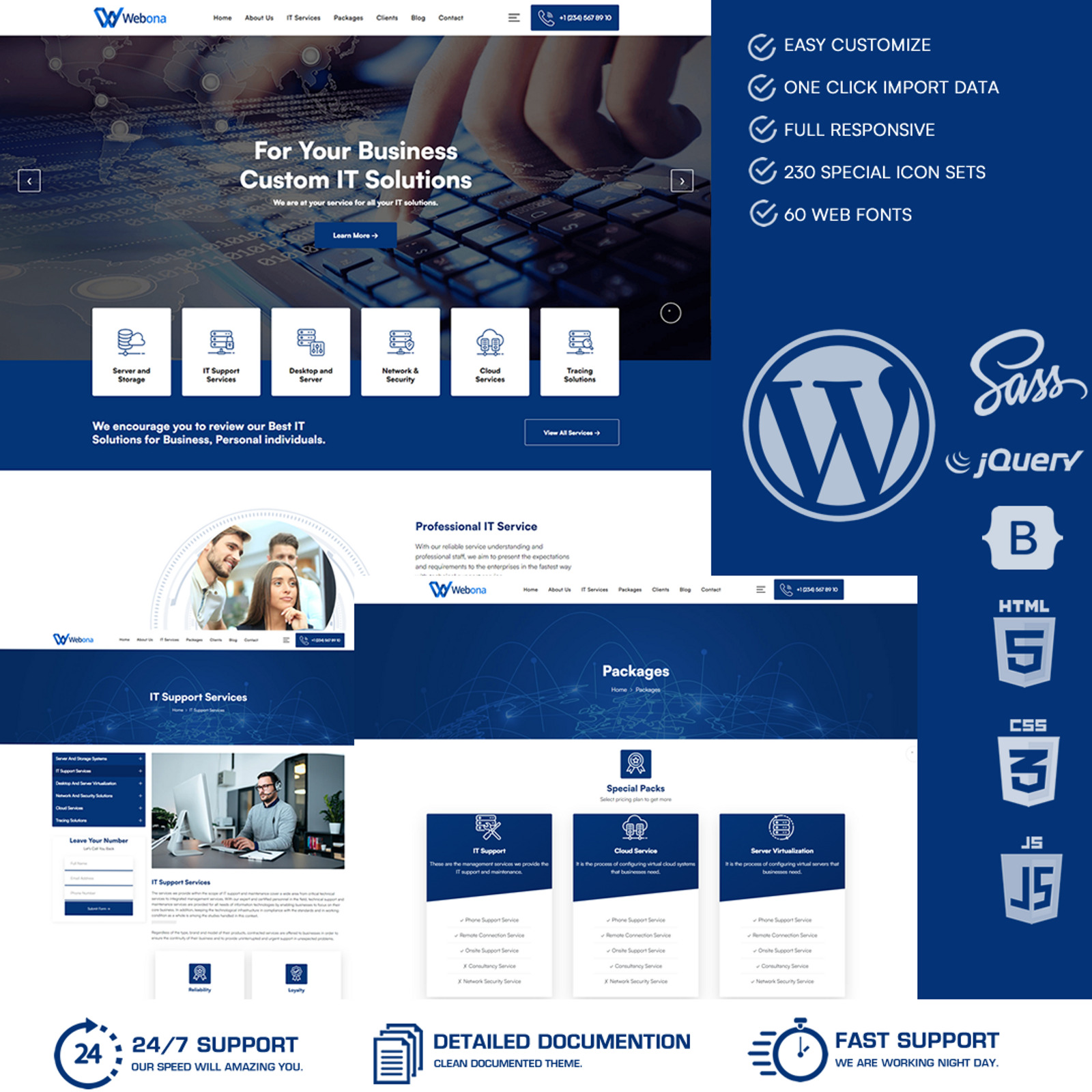 Webona IT Solutions Business Service WordPress Theme