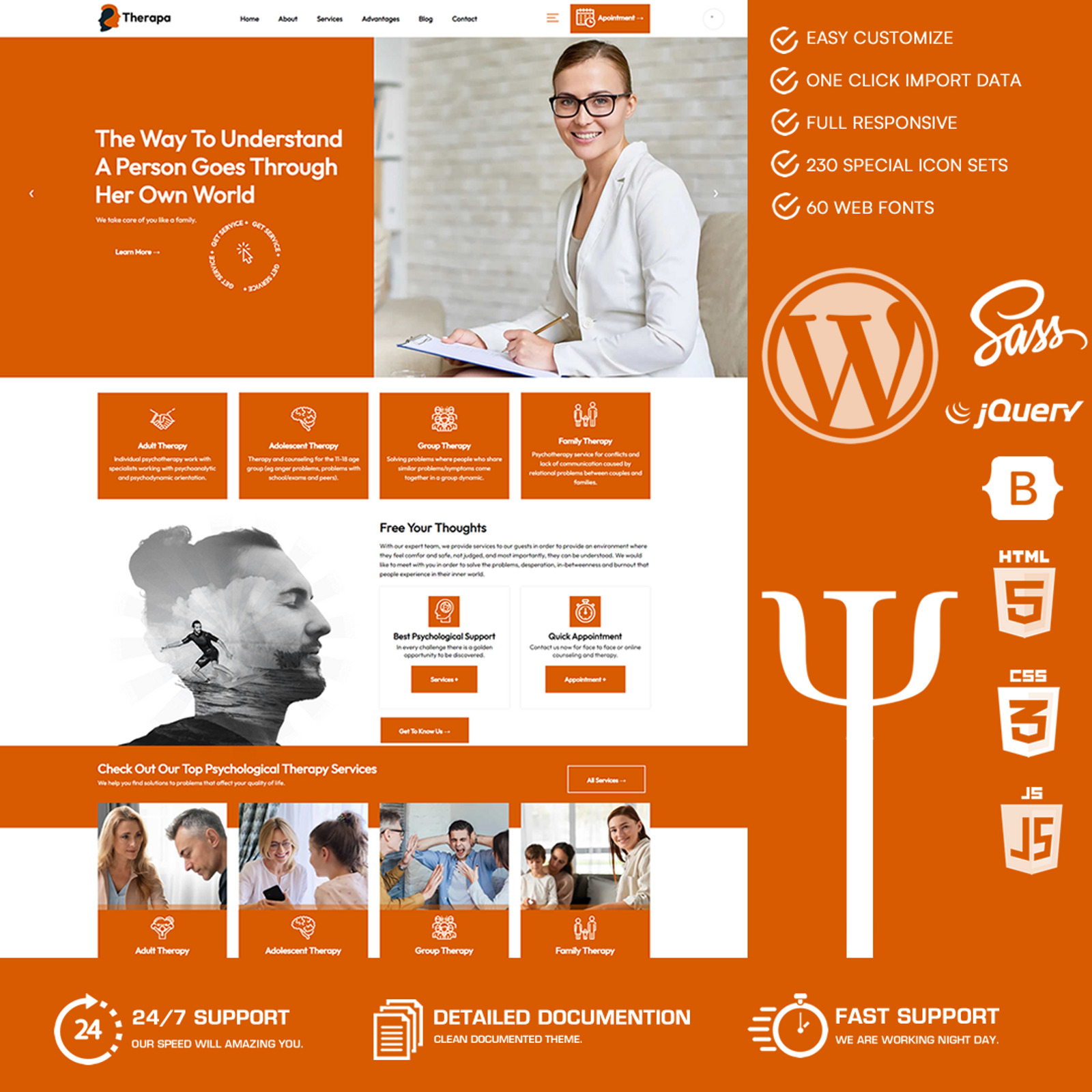 Therapa - Psychology & Therapy WordPress Theme