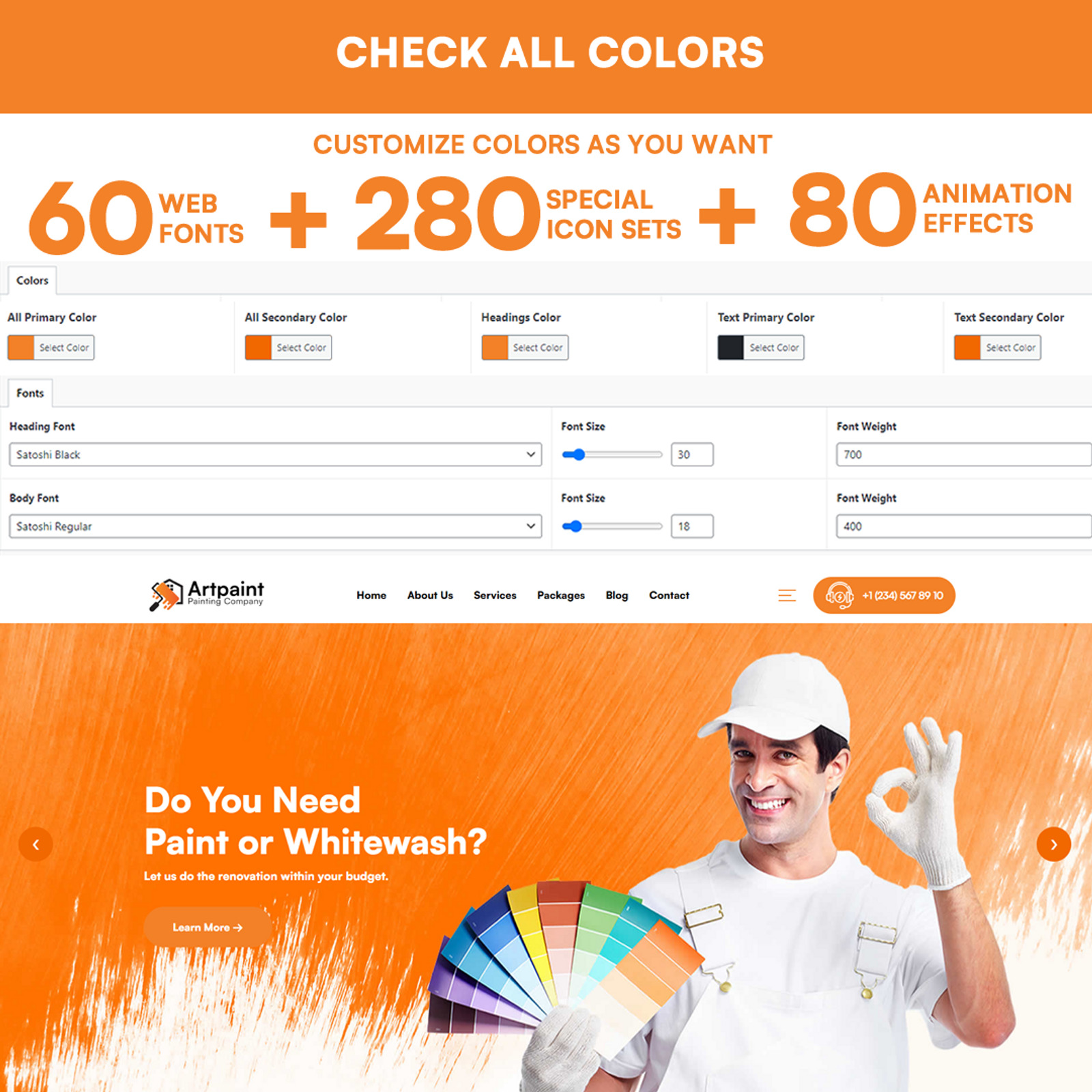 Artpaint Painting Company WordPress Theme TemplateMonster