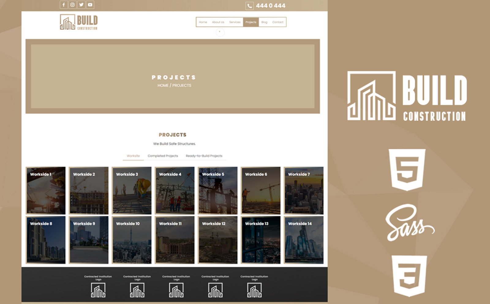 Build Construction Creative HTML5 & CSS3