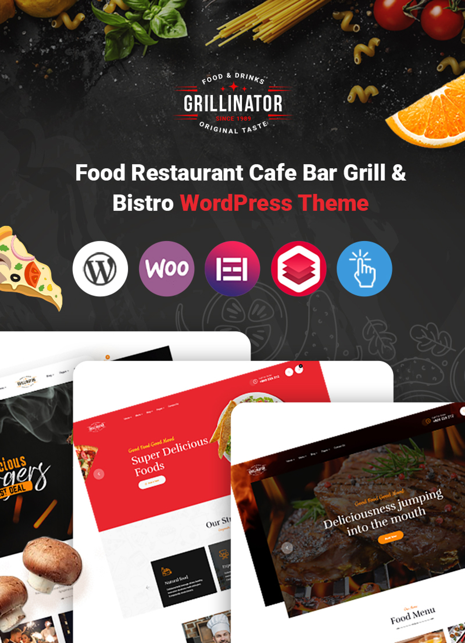Grillinator Food Grill Restaurant Elementor WordPress Theme