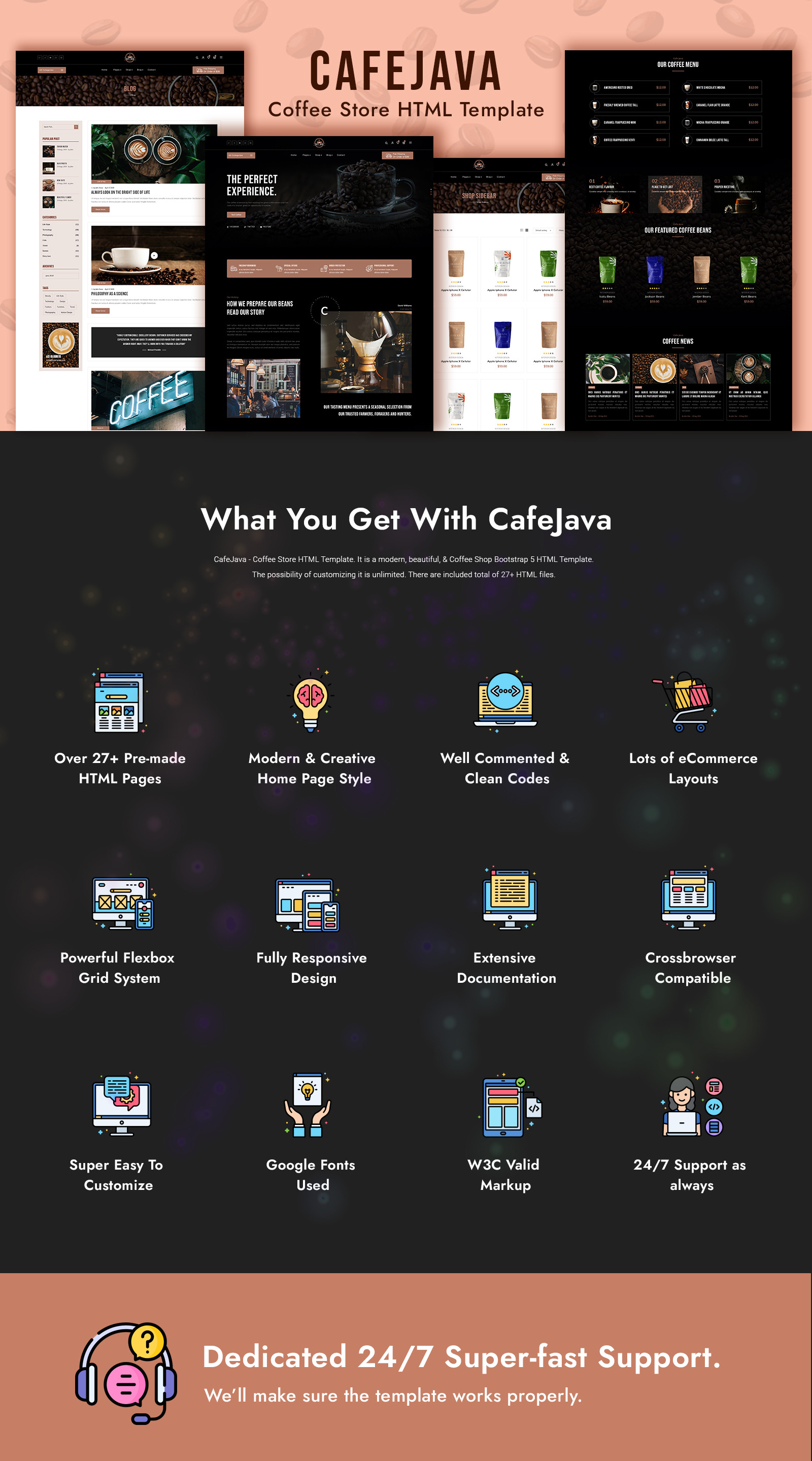 CafeJava - Coffee Store HTML Template - TemplateMonster