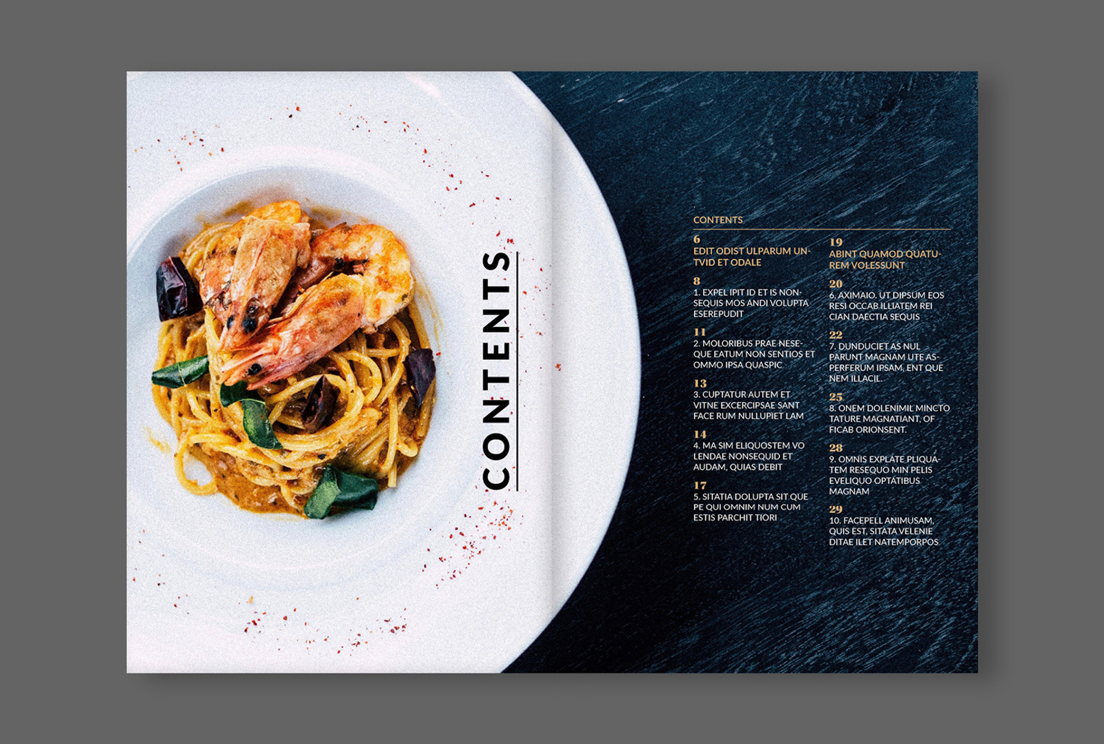 Cookbook / Recipe Book Layout Magazine Templates