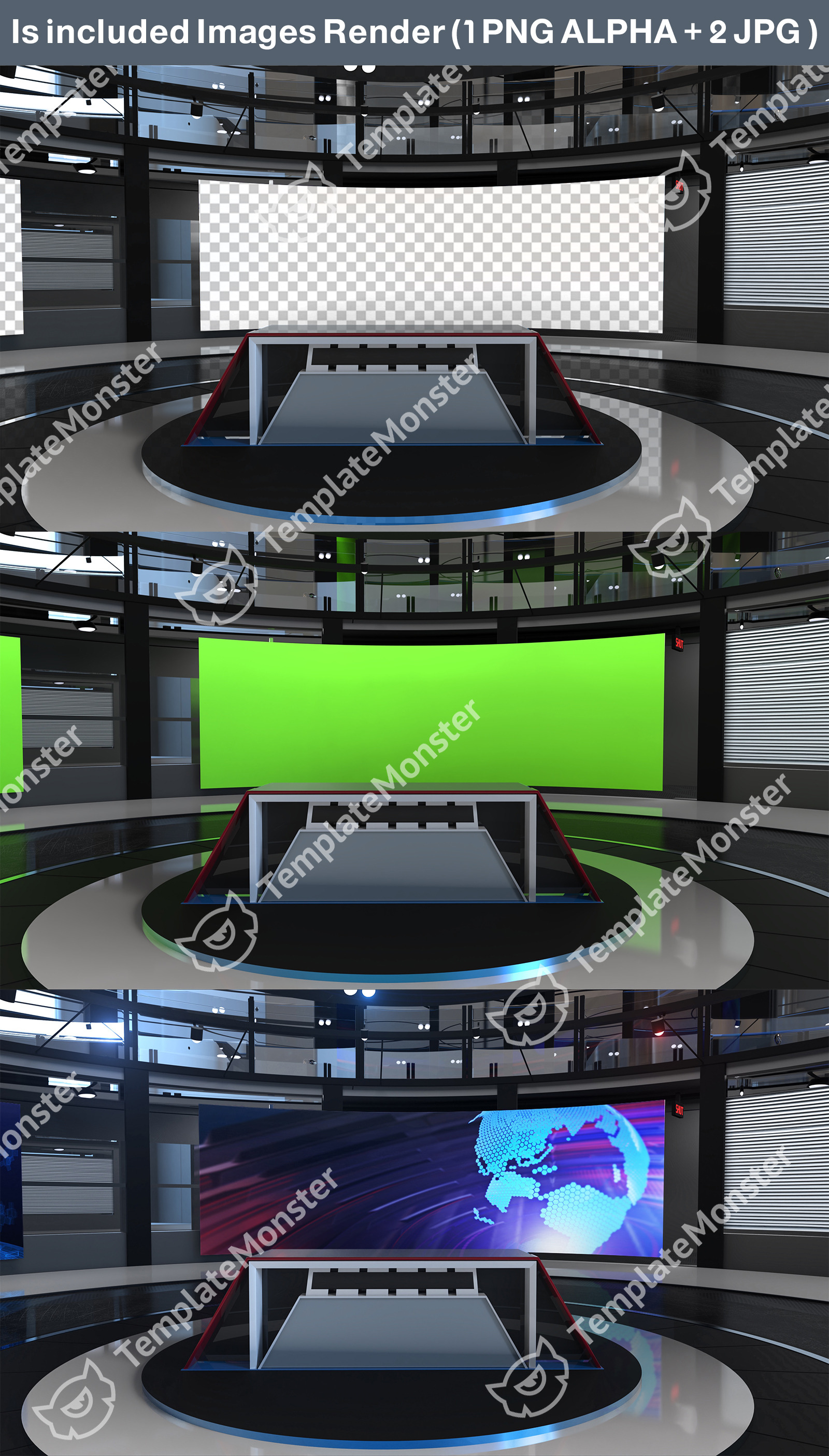 Virtual Studio Set 680 Camera 04 Stock Motion Graphics
