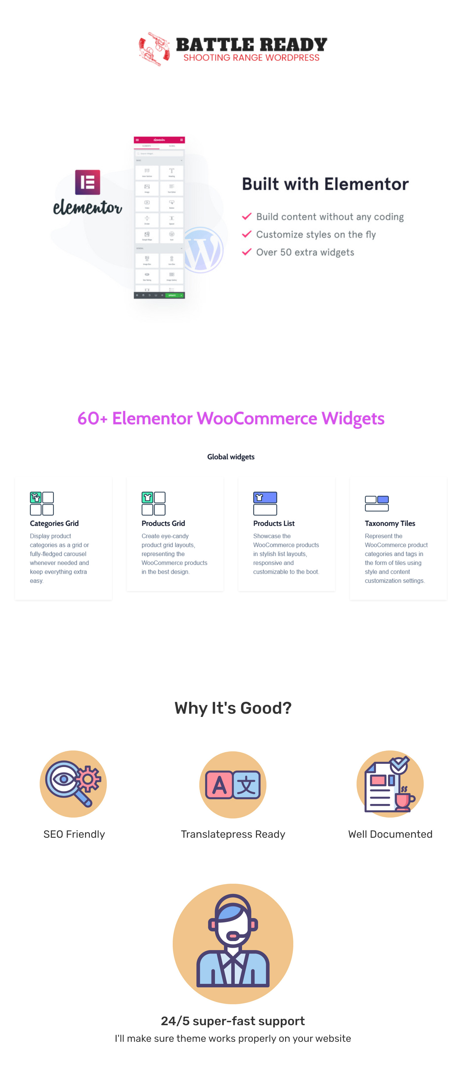 Battle Ready Shooting Range & Weapon Training WordPress Elementor