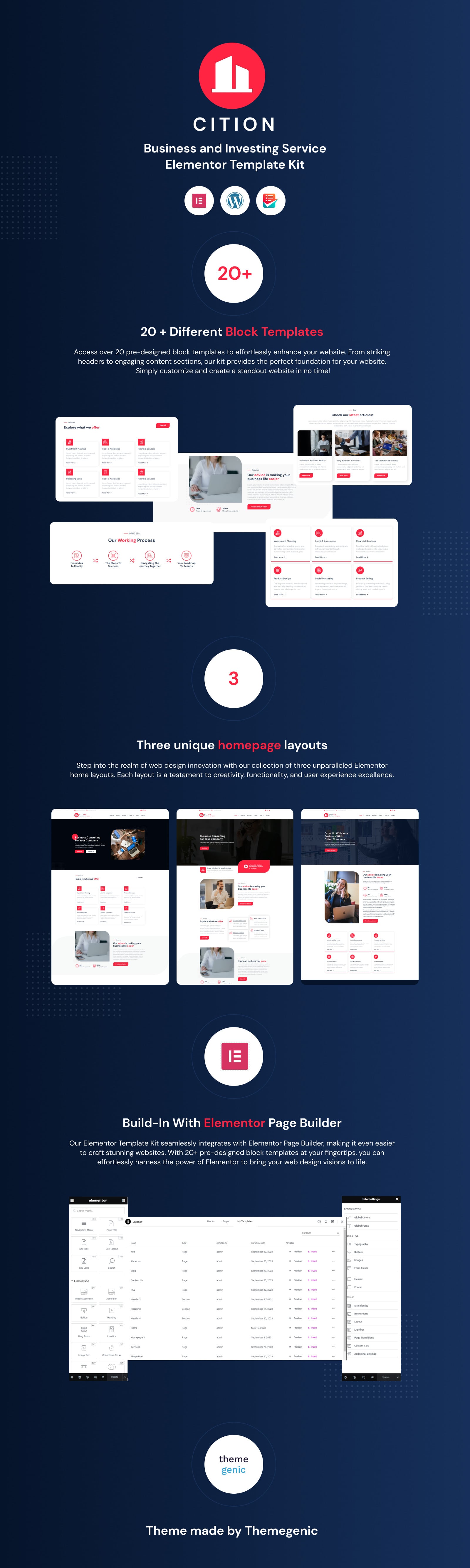 CITION - Multipurpose Business Elementor Template Kit