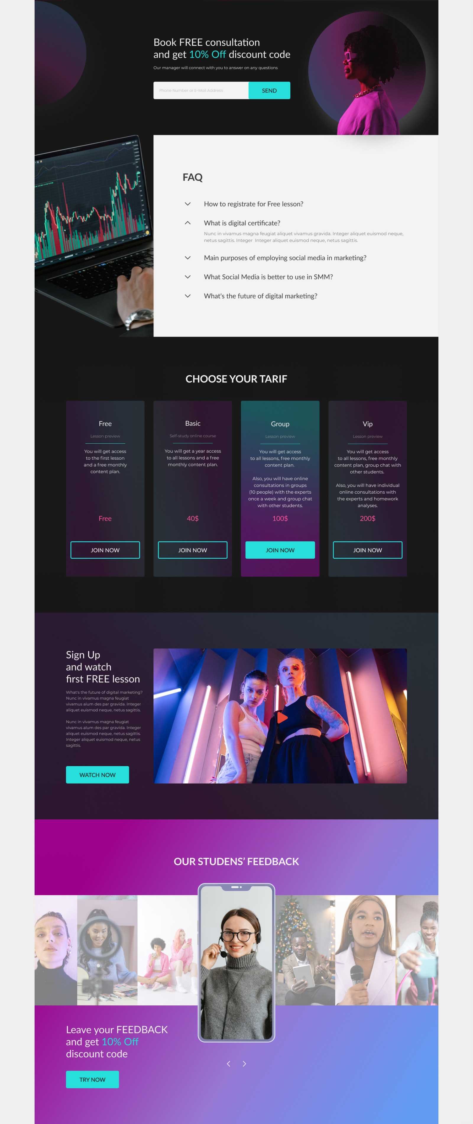 Skill Boost – Social Media Marketing and Career Online Education UI/UX ...