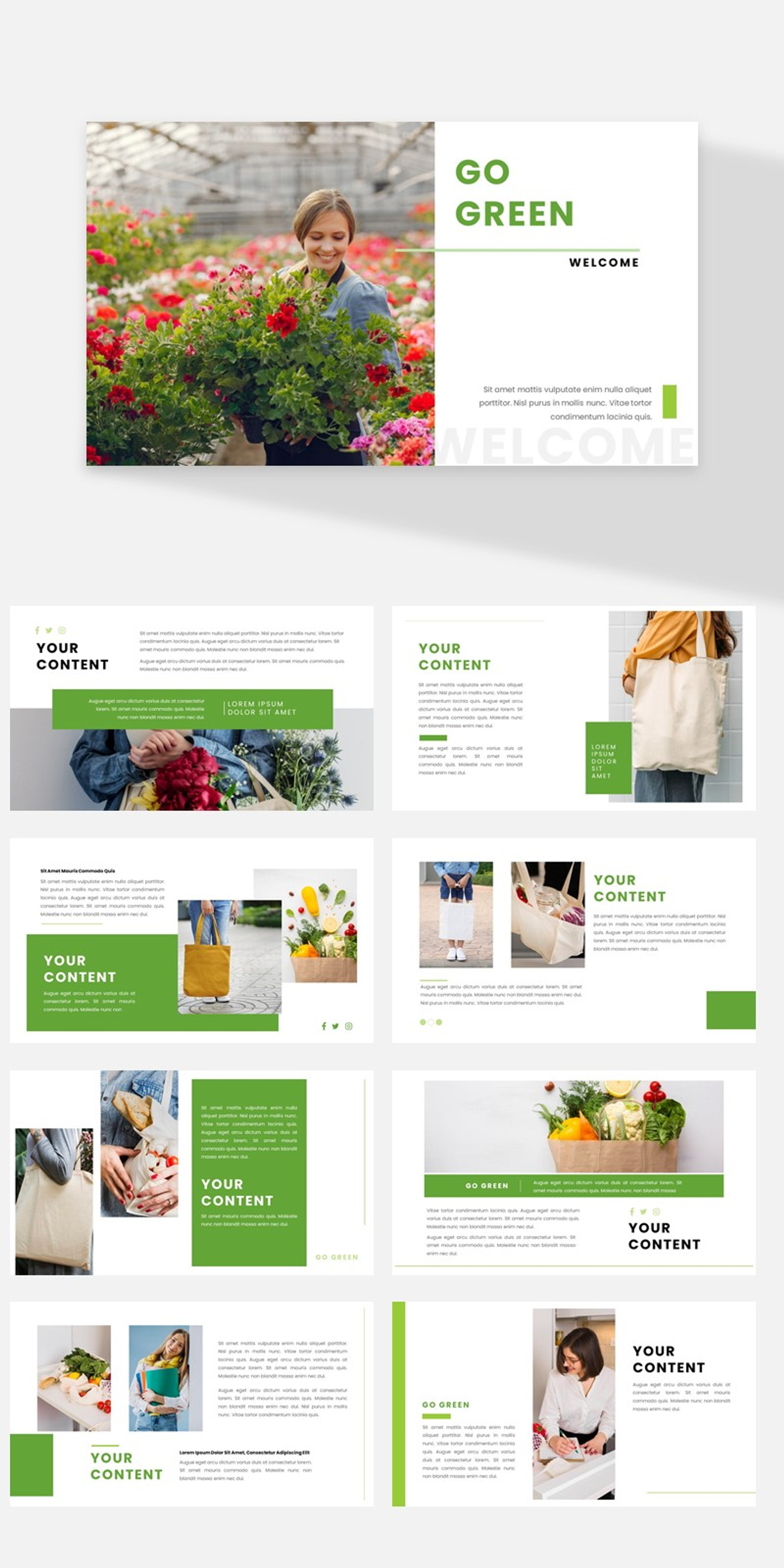 Go Green PowerPoint Template #175629 - TemplateMonster