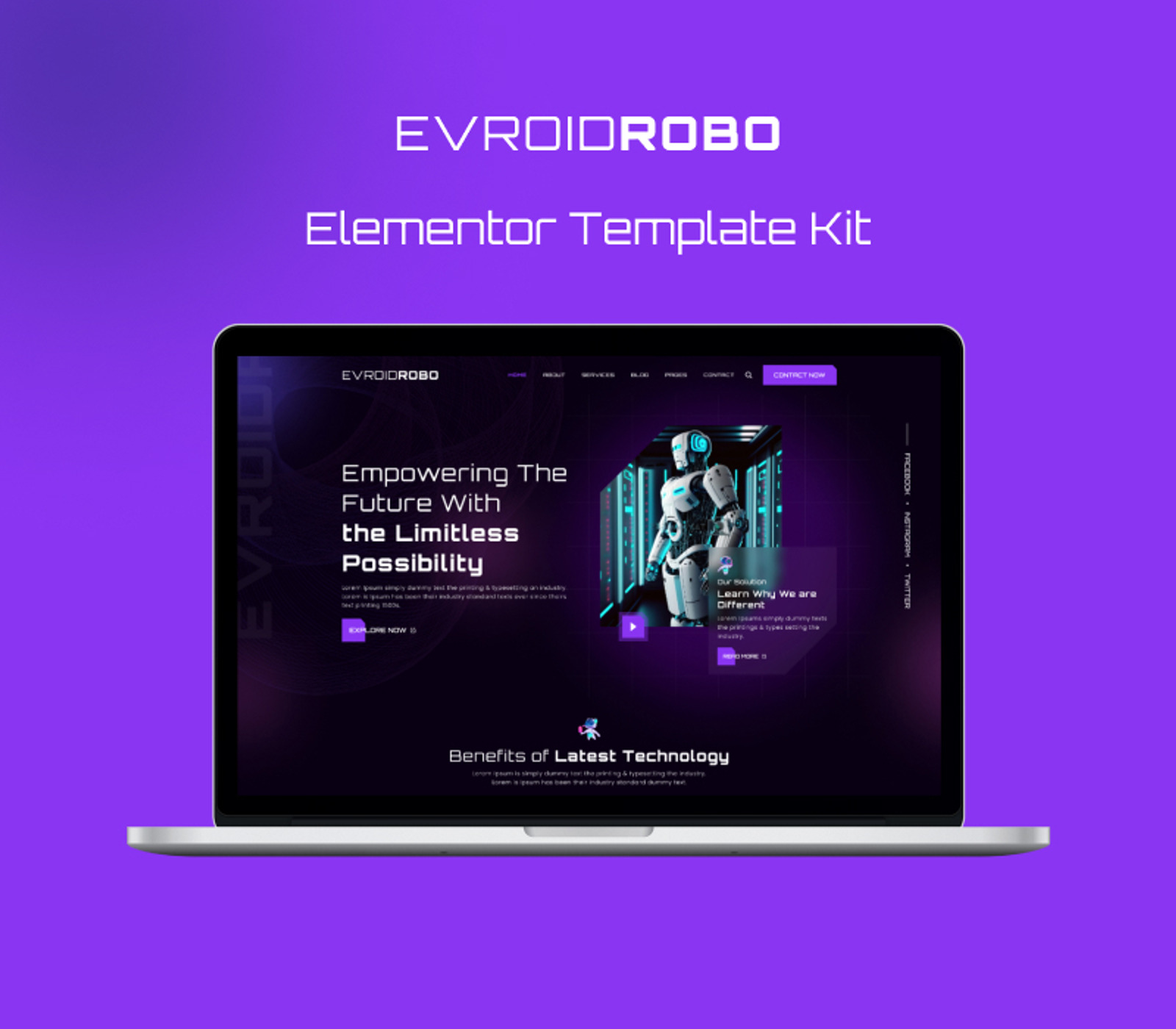 Evroidrobo – Robotics WordPress Elementor Template Kit
