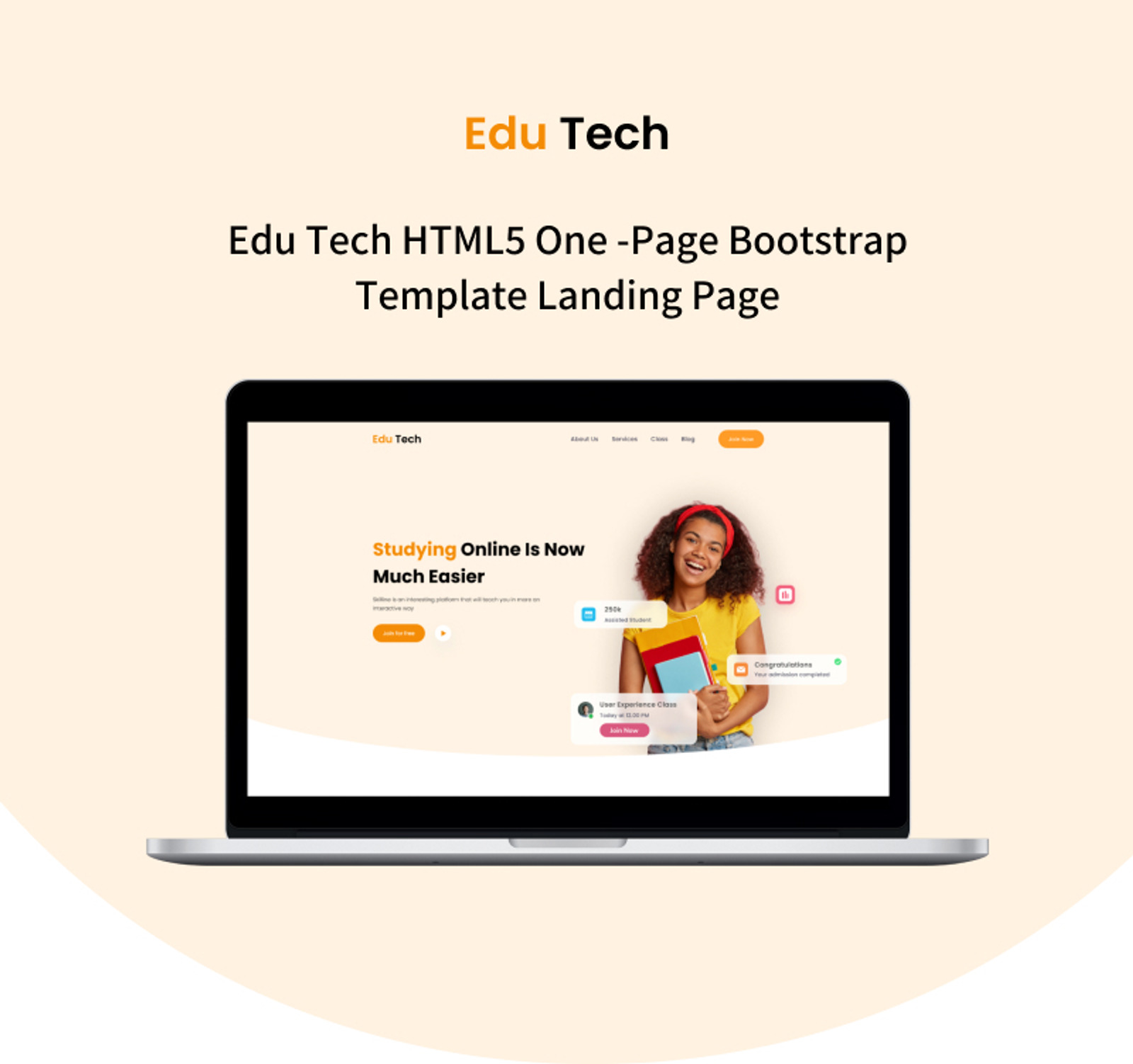 EduTech - Online Education HTML Bootstrap one page Template
