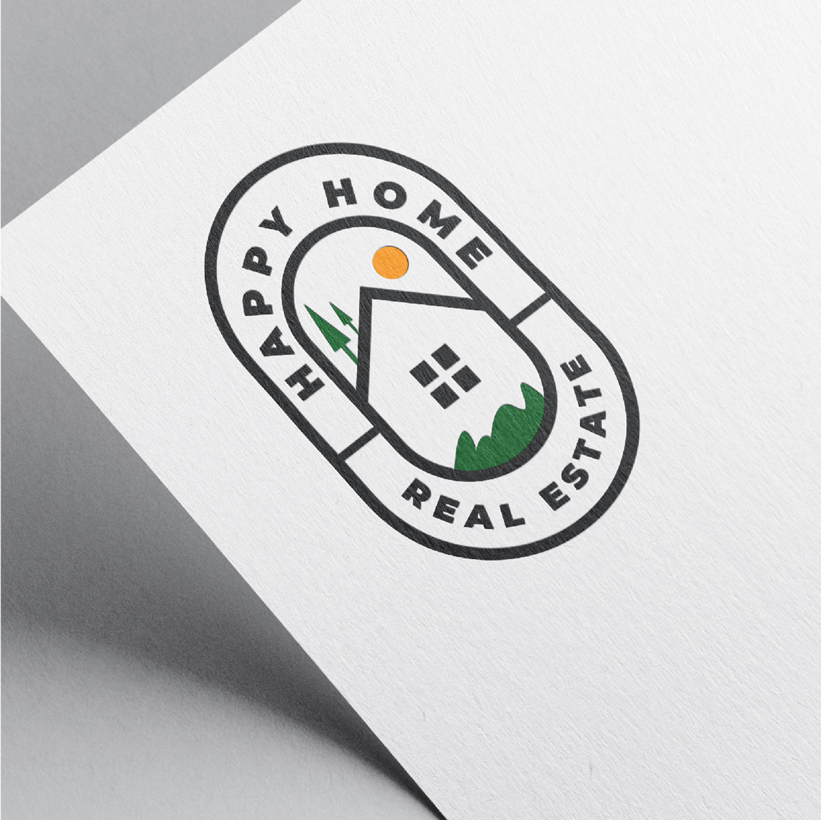 Happy Home Real Estate Logo Template TemplateMonster