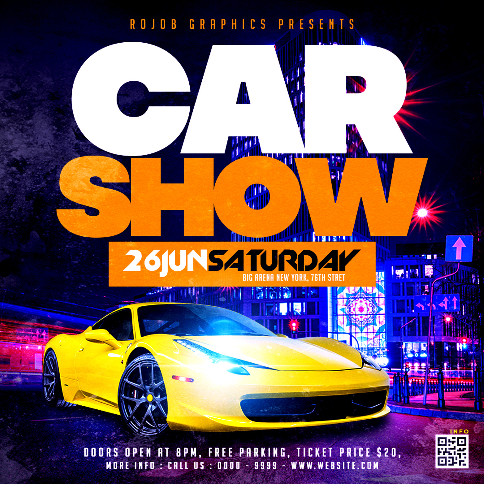 Car Show social media design template TemplateMonster