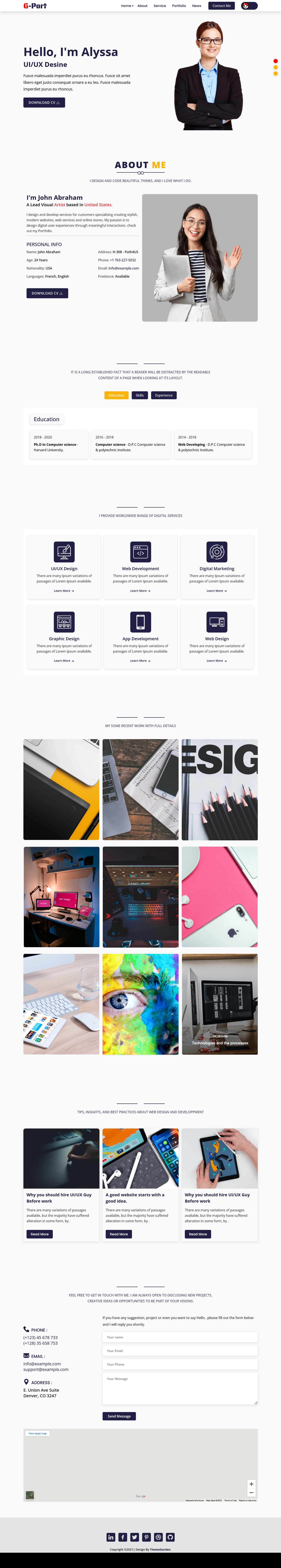 Free - Creative Personal Portfolio Html Template