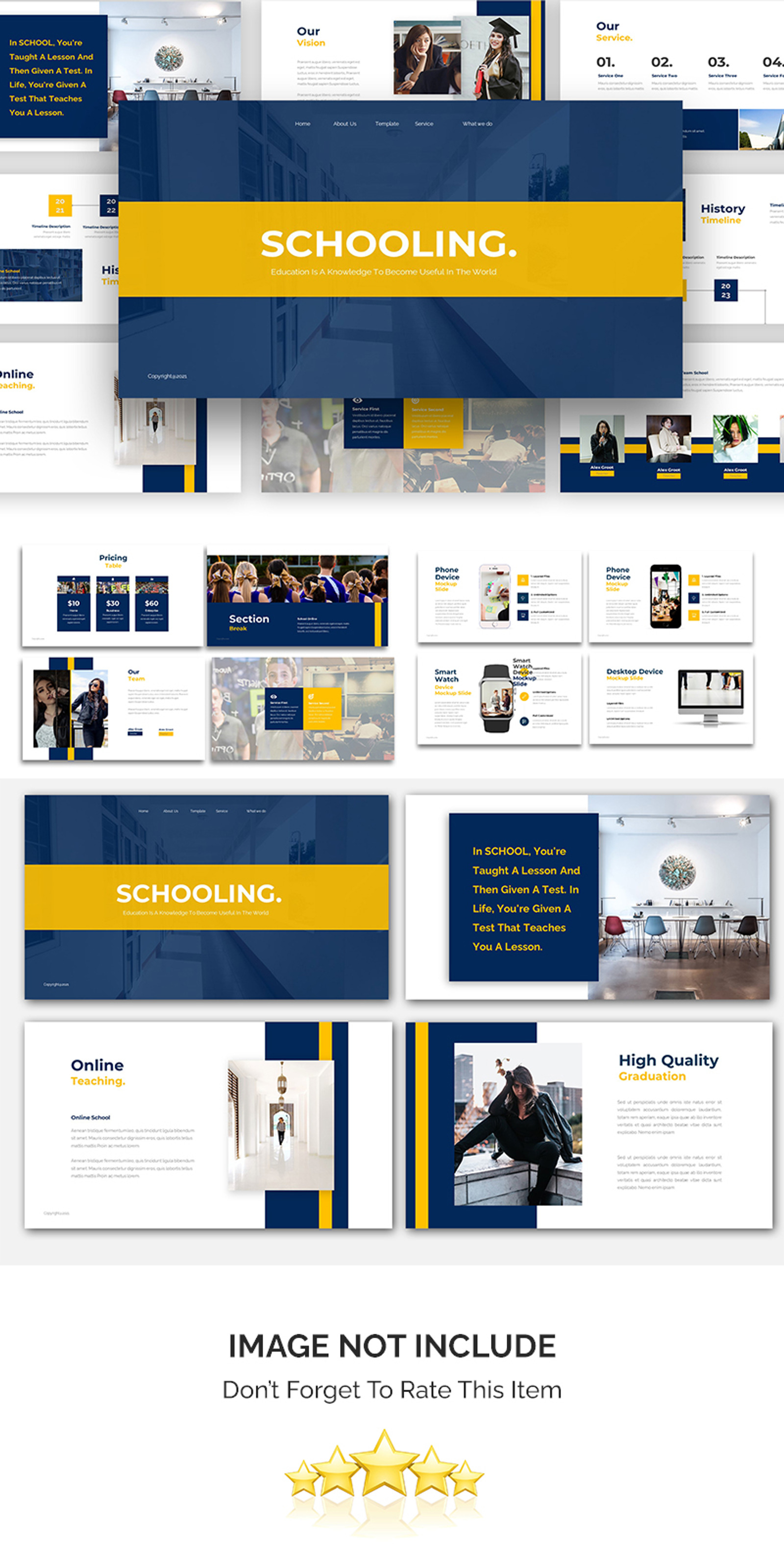 Schooling Presentation Powerpoint Template - TemplateMonster