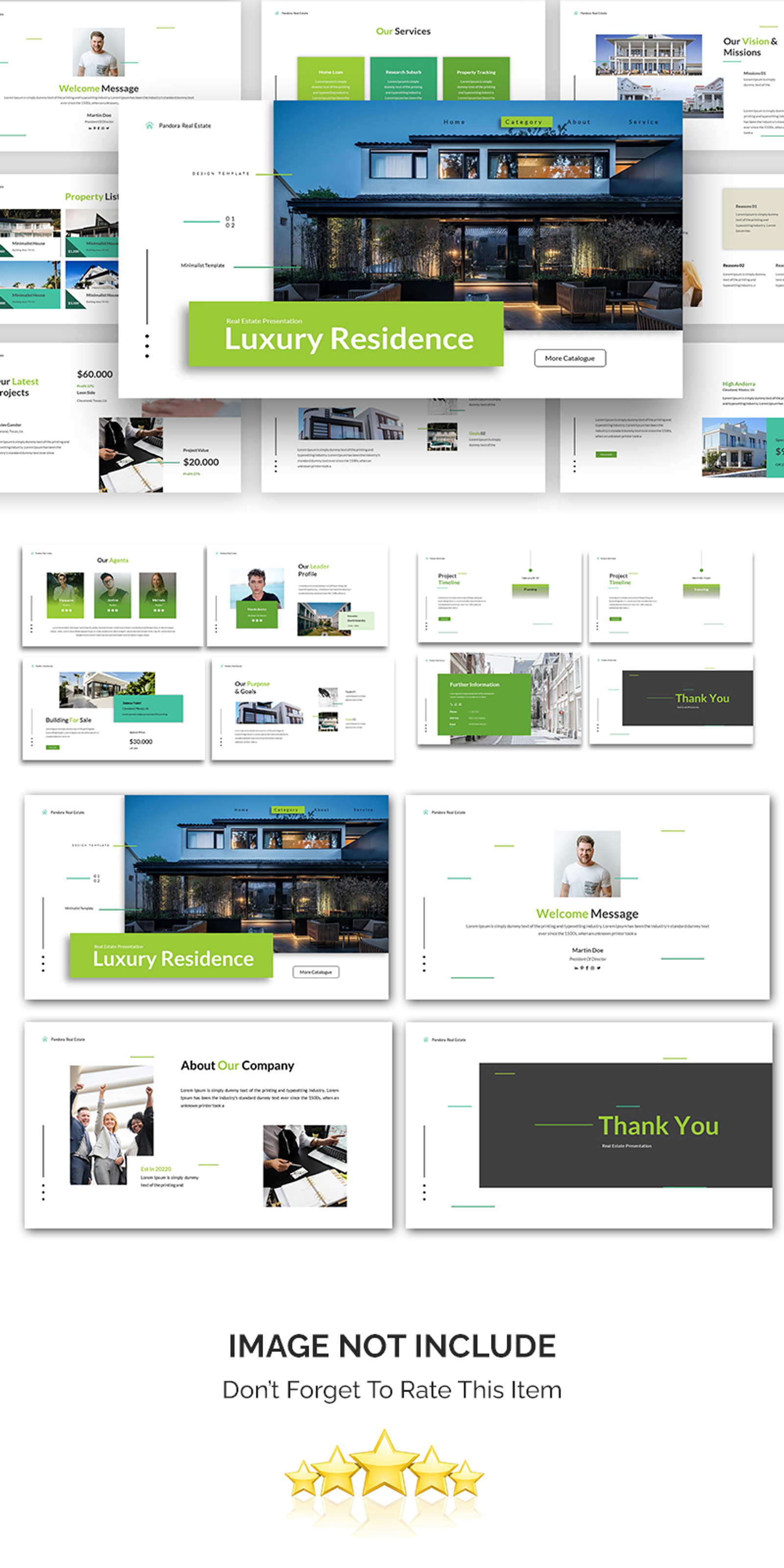Pandora Luxury Real Estate Powerpoint Template