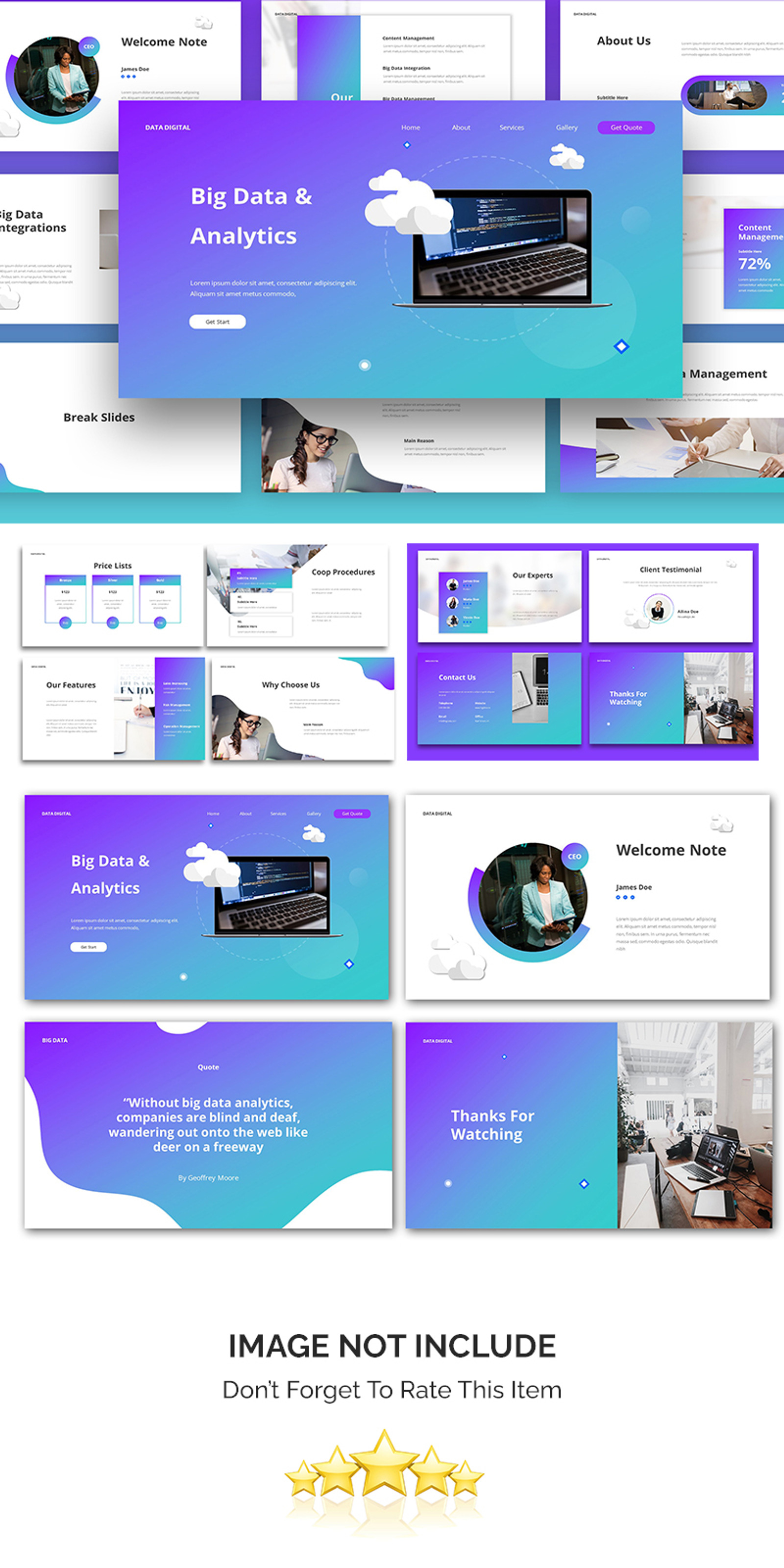 Data Digital Powerpoint Template #372902 - TemplateMonster