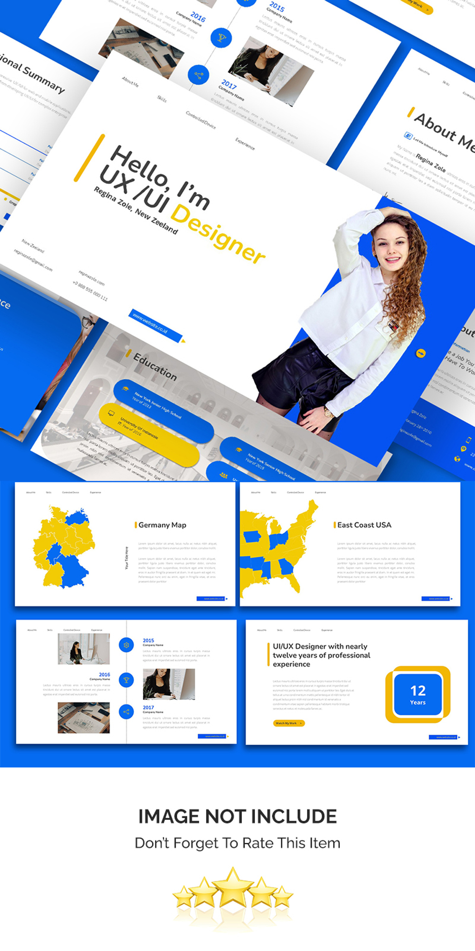Resume Designer Ui Ux Powerpoint Template - TemplateMonster