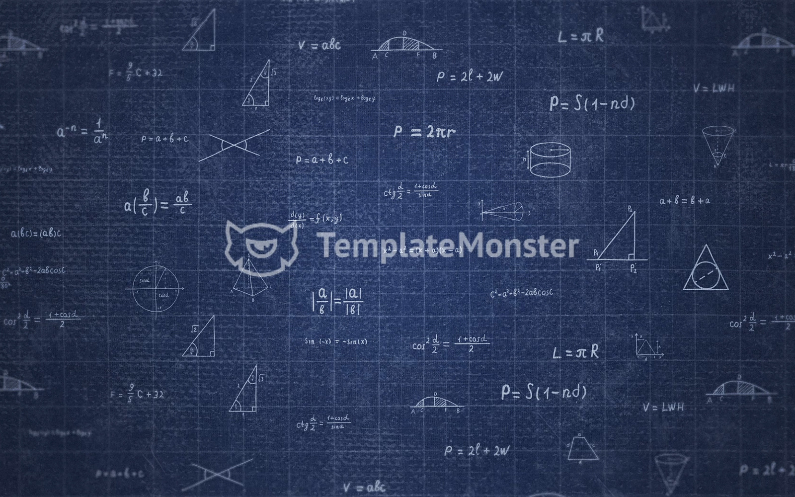 HandDraw Math Formulas Blue 4 273257 TemplateMonster