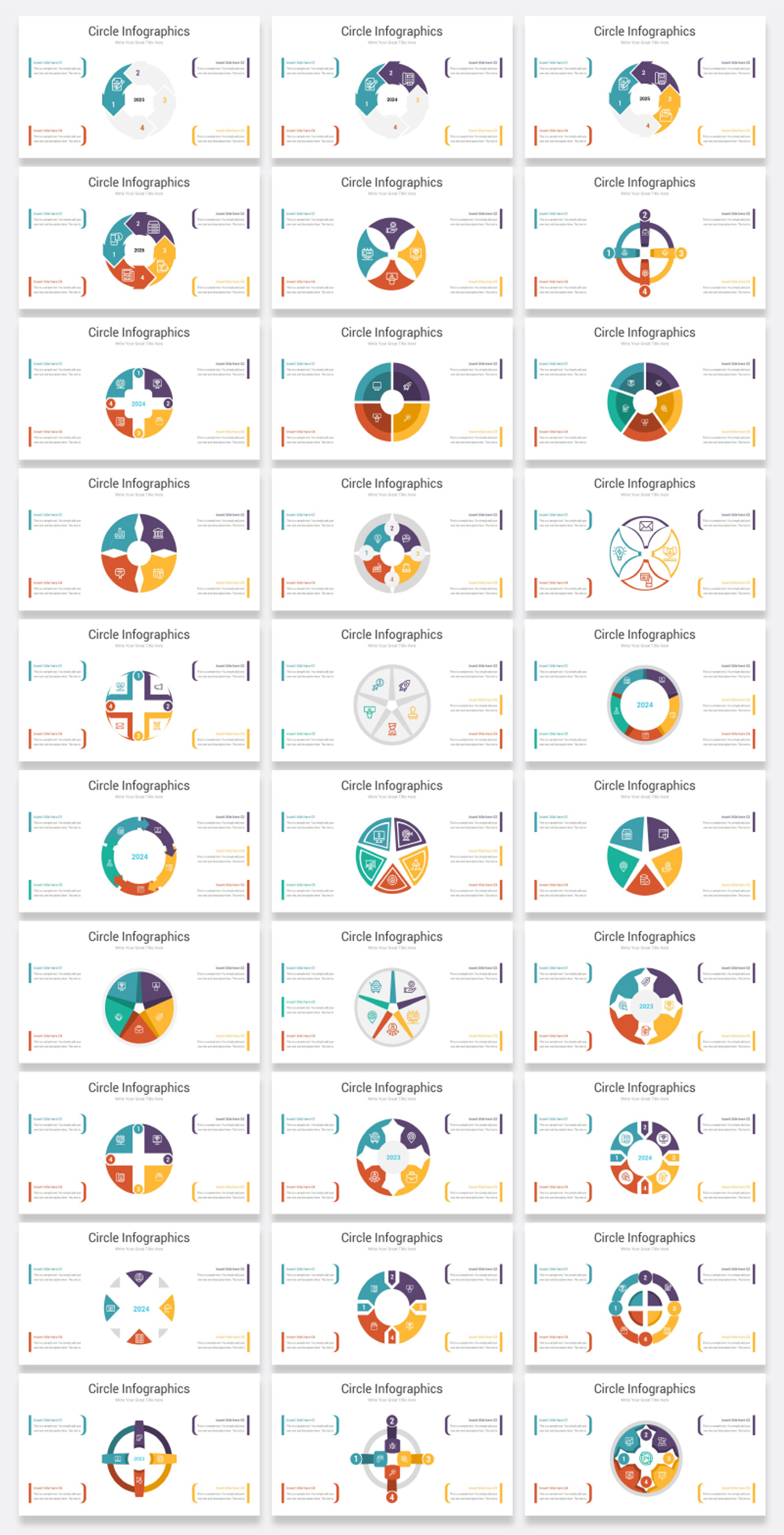 Circle Infographic Powerpoint Template Templatemonster