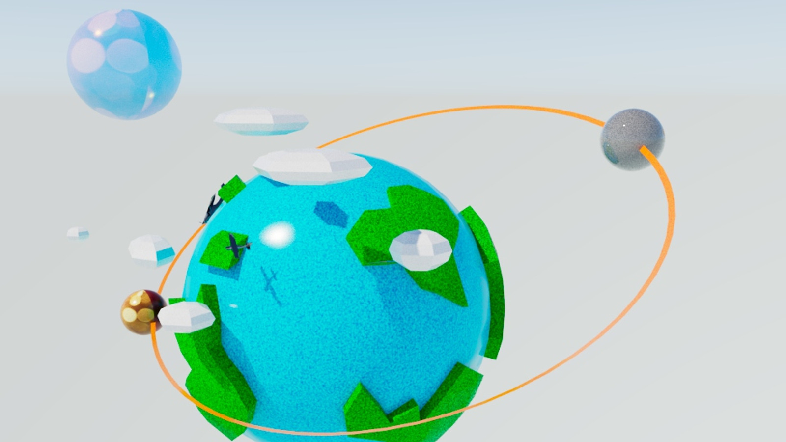 Low poly Earth VR AR lowpoly 3d model VR / AR / lowpoly 3d model