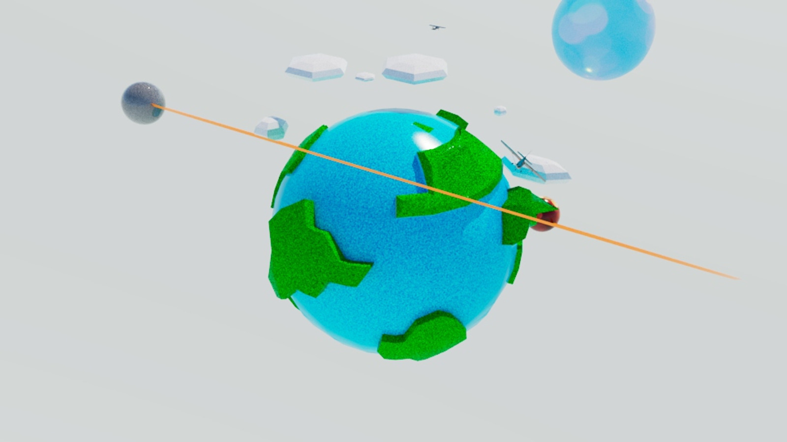 Low poly Earth VR AR lowpoly 3d model VR / AR / lowpoly 3d model