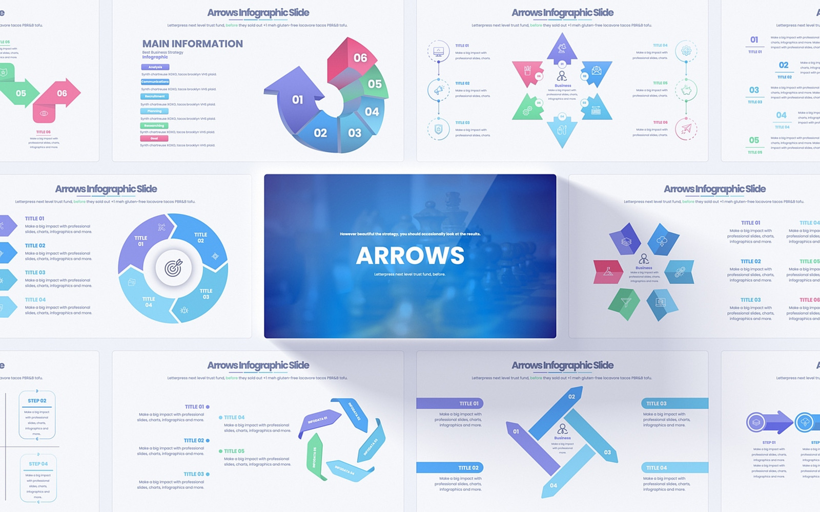 Arrows PowerPoint Infographics Slides - TemplateMonster