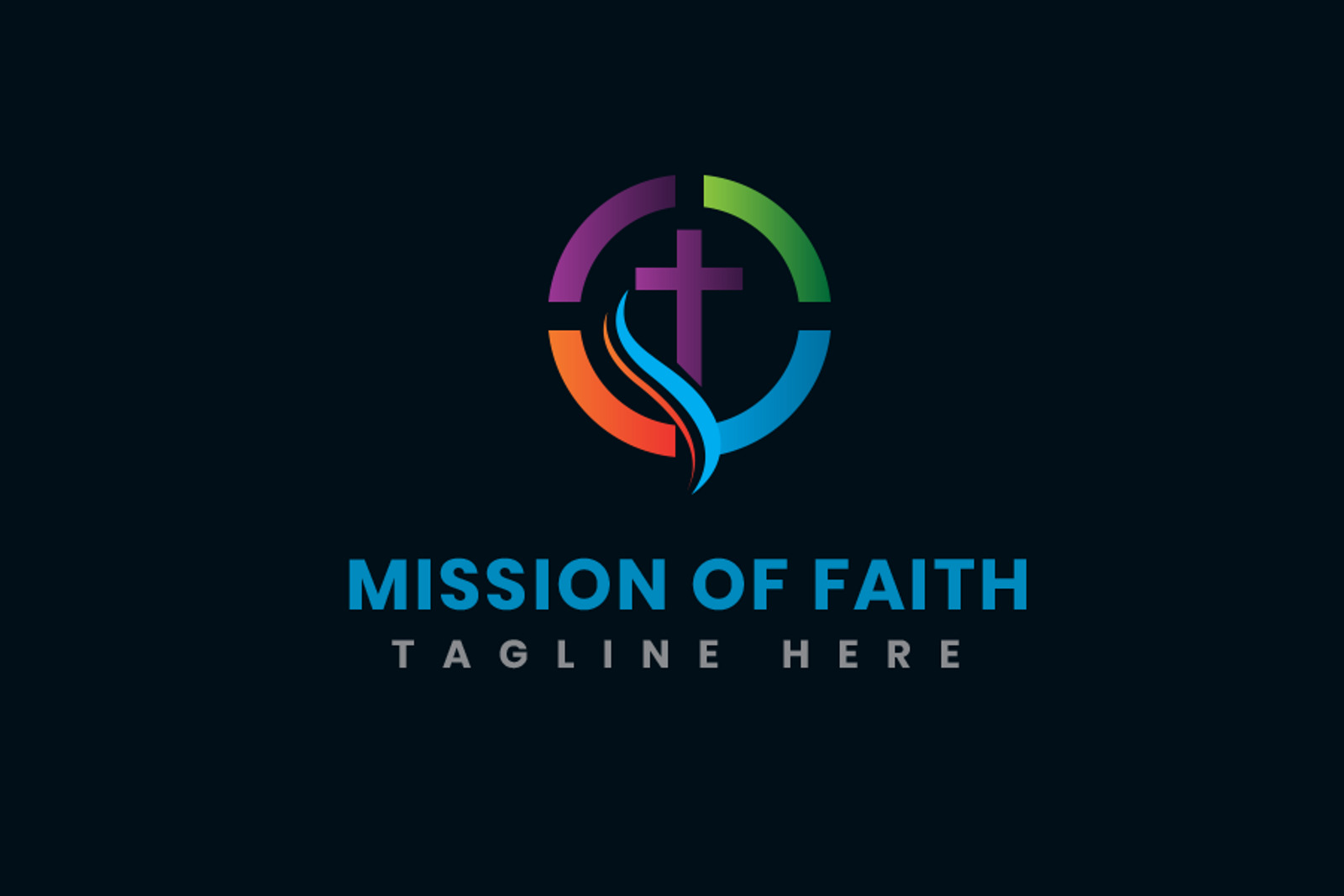 Mission Of Faith Logo Design Template - TemplateMonster