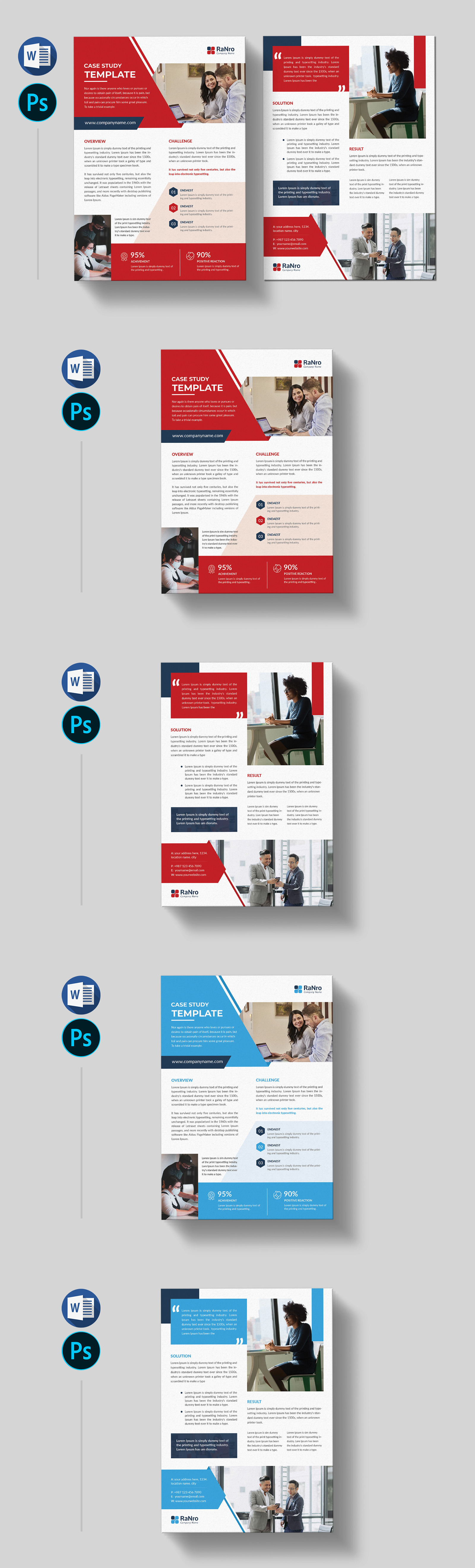 Modern Case Study Flyer Template Word Case Study
