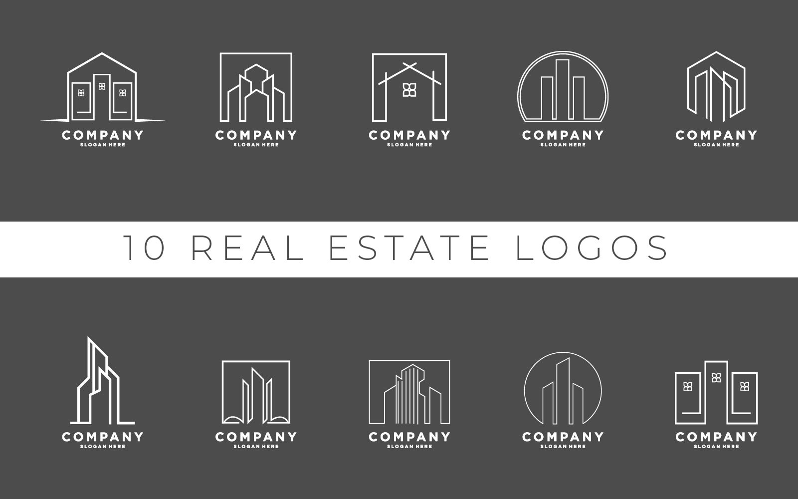 real-estate-agency-liner-logo-design-template