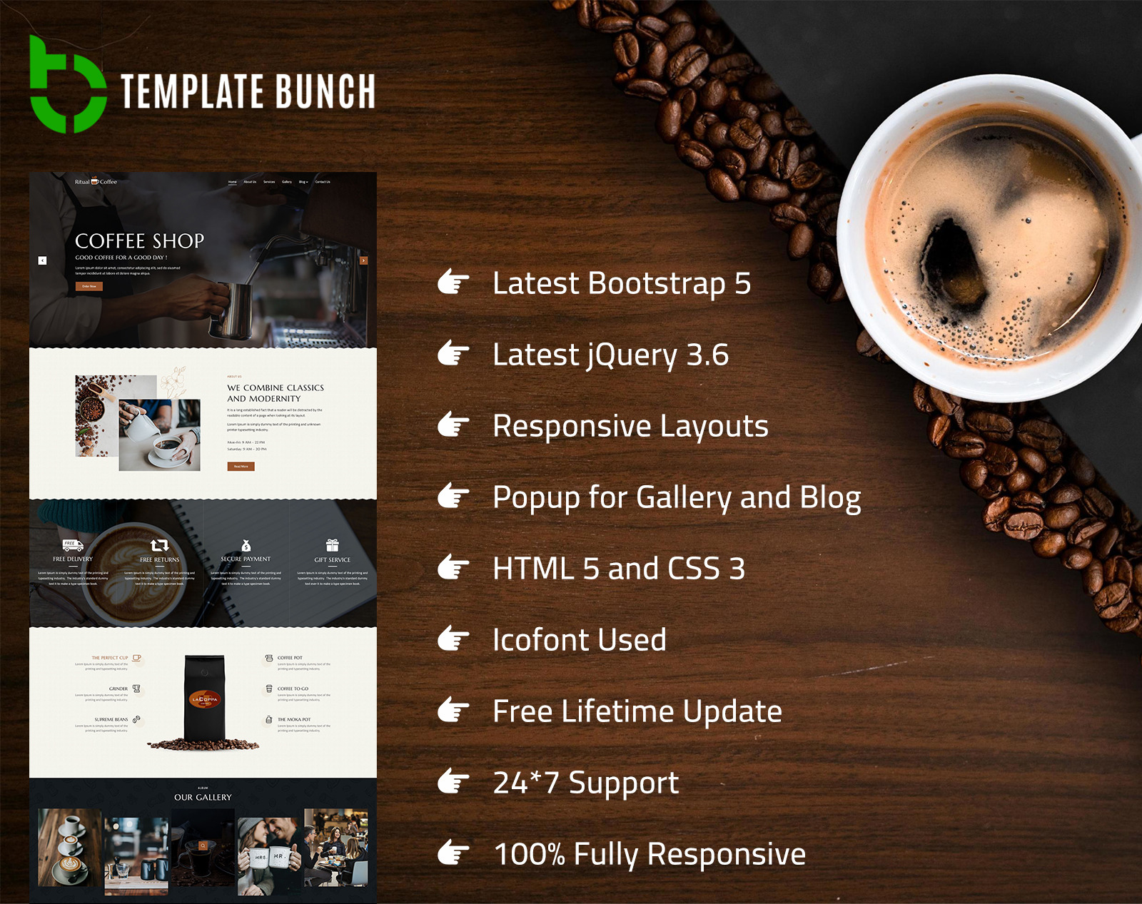 Ritual Coffee - Coffee Shop HTML5 Website Template