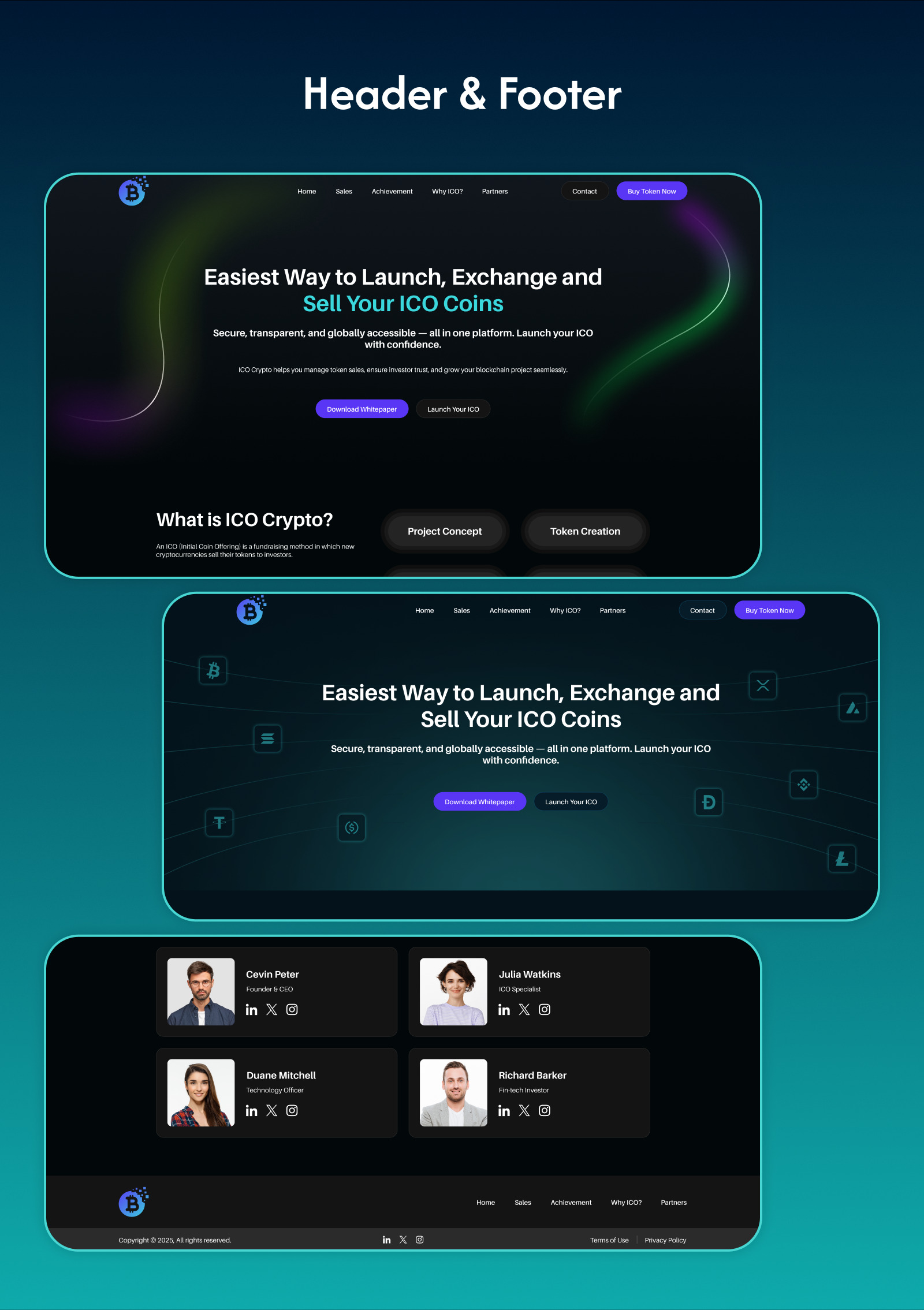 ICO Launching - Landing Page Figma UI Kit - TemplateMonster