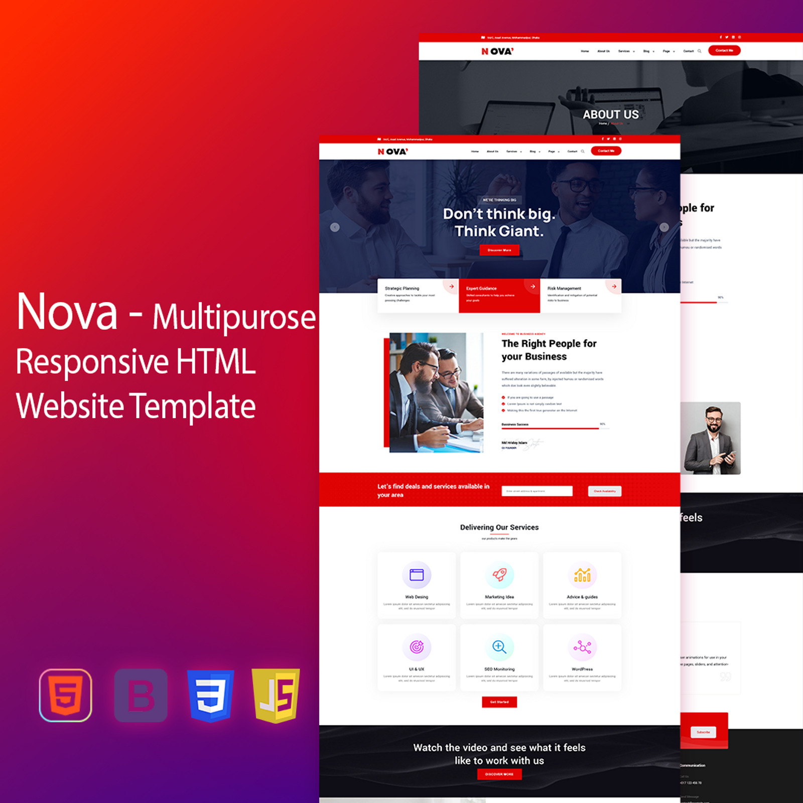 Nova - Digital Agency & Multipurpose HTML5 Template