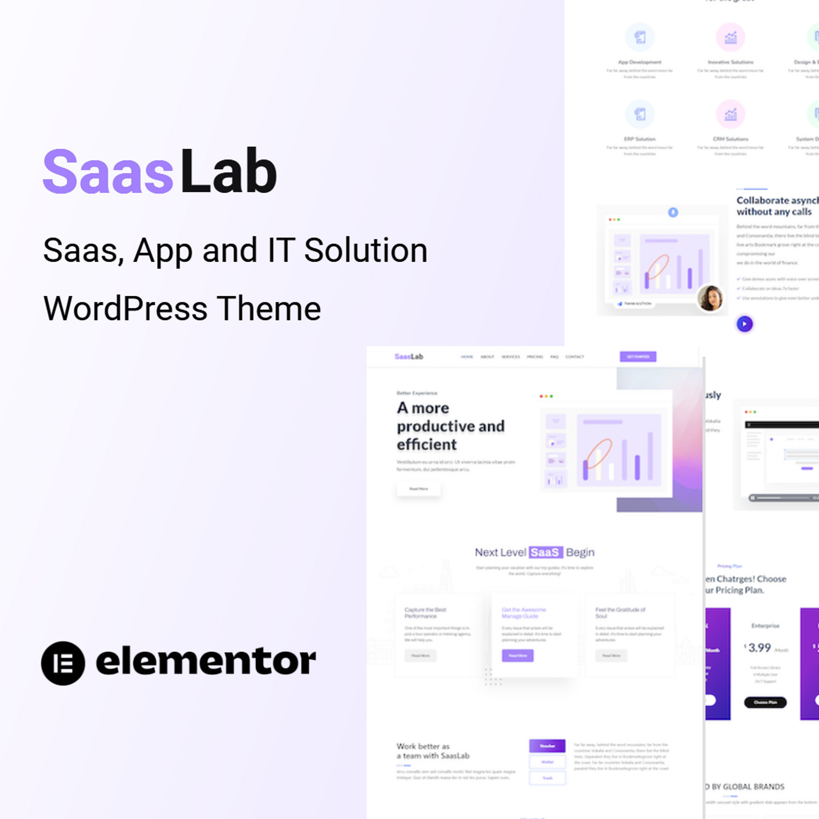 SaasLab – SaaS, App and IT Solution One Page WordPress Theme | Theme ...