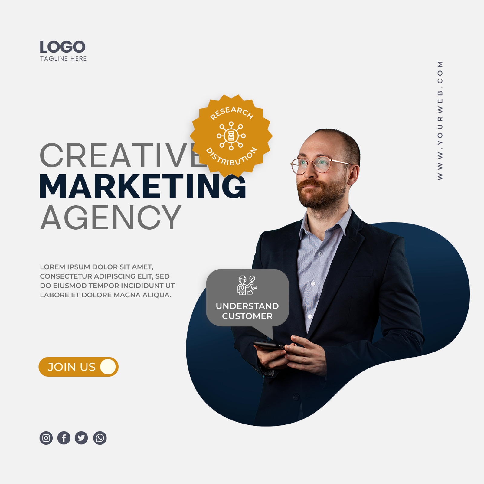 Creative Marketing Post Template #313369 - TemplateMonster image.